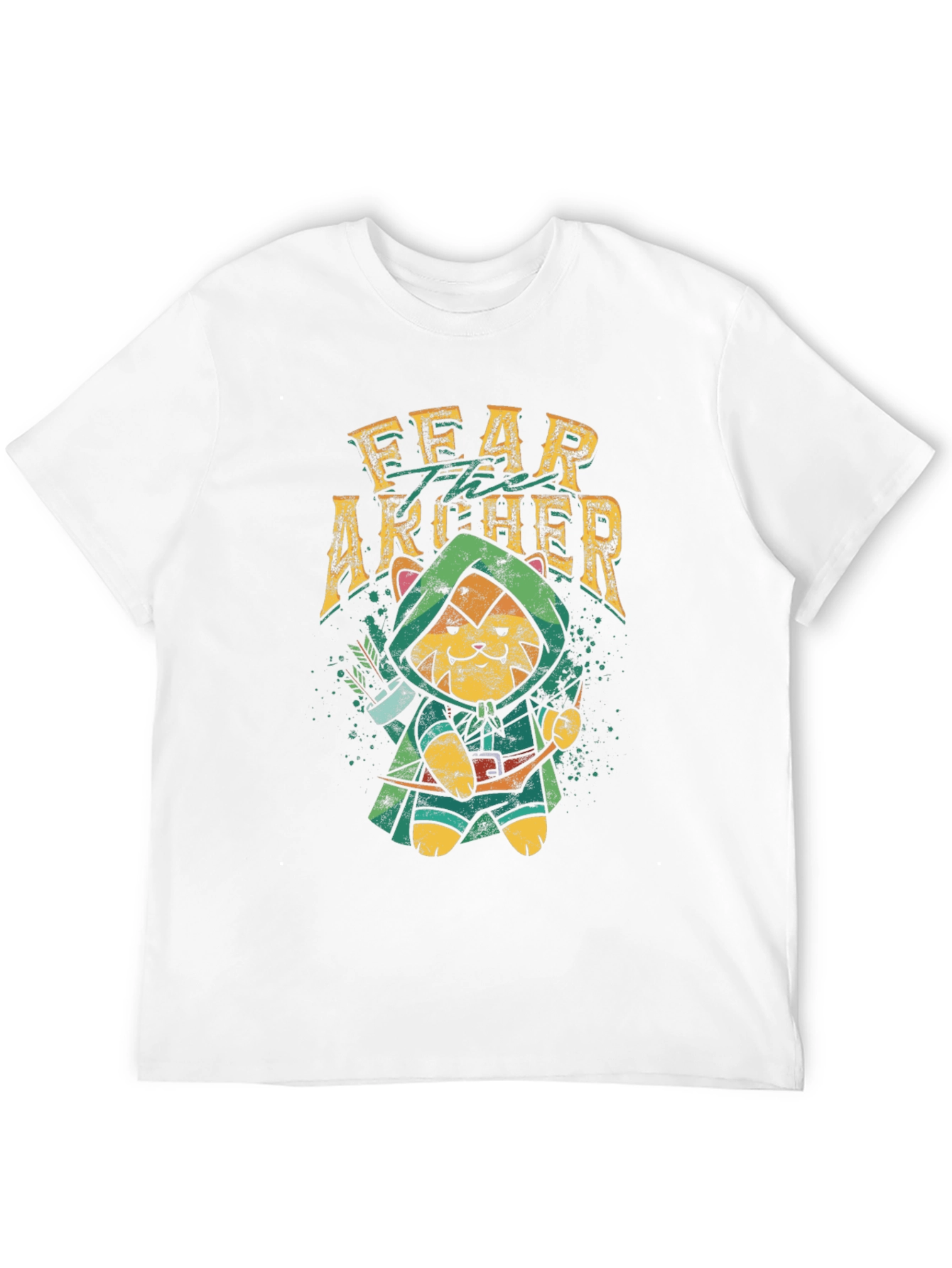 Fear the Archer T-Shirt: Cat Robin Hood Design