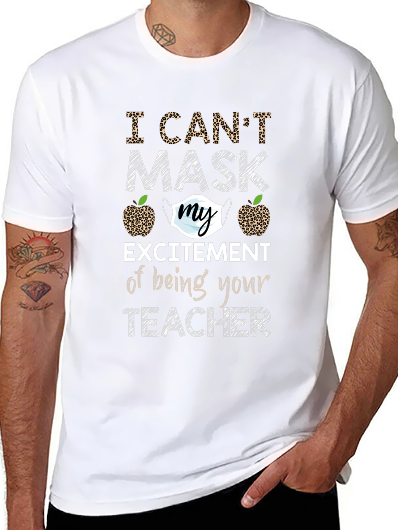 I Cant Mask My Excitement Teacher T-Shirt