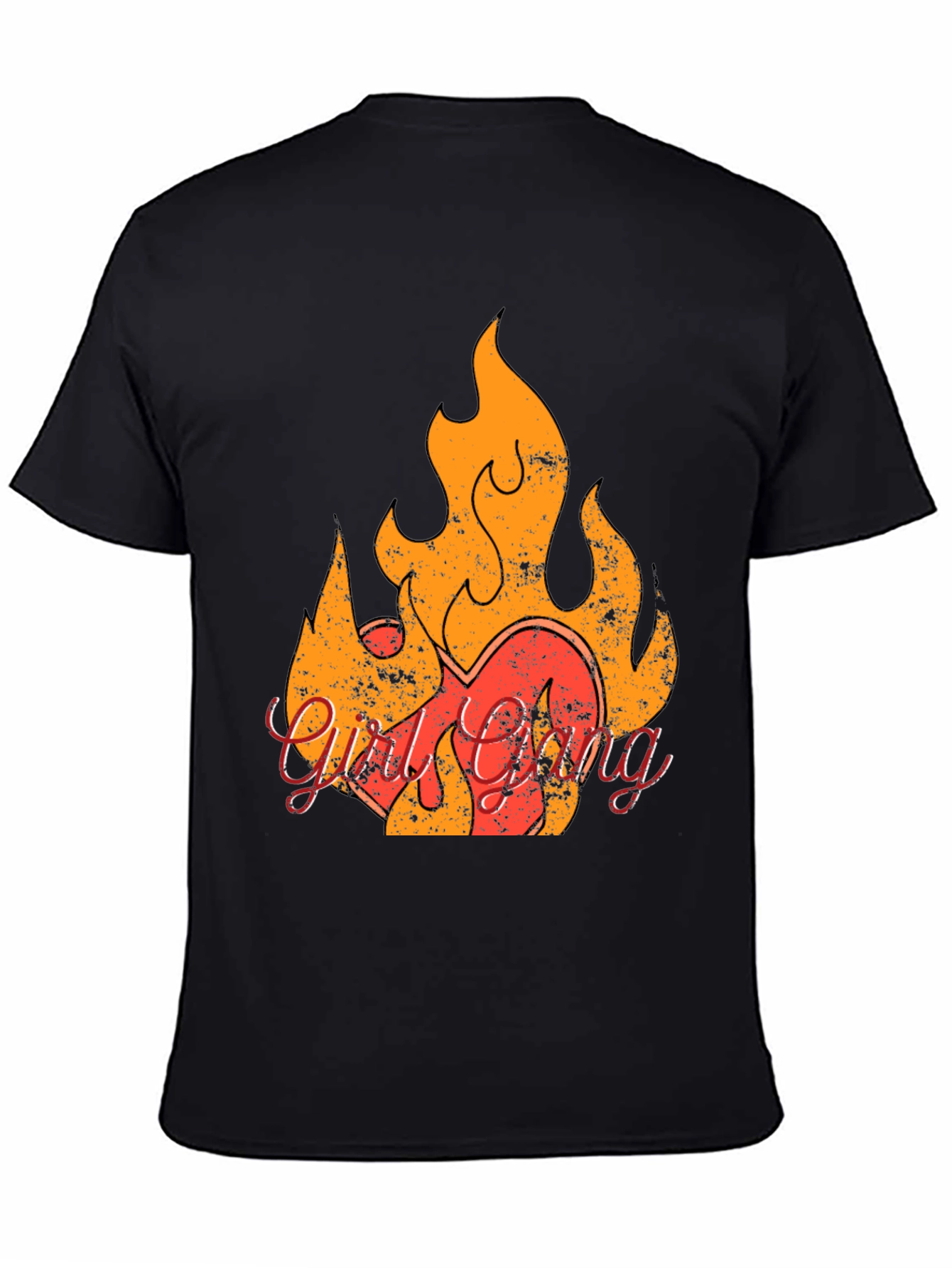 Girl Gang Flame Graphic Tee - Retro Style