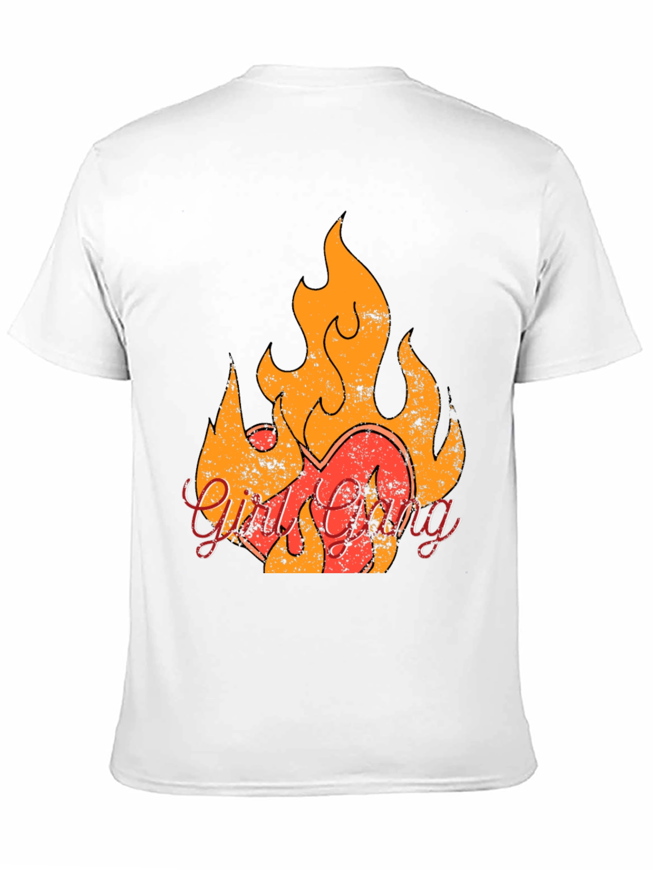 Girl Gang Flame Graphic Tee - Retro Style
