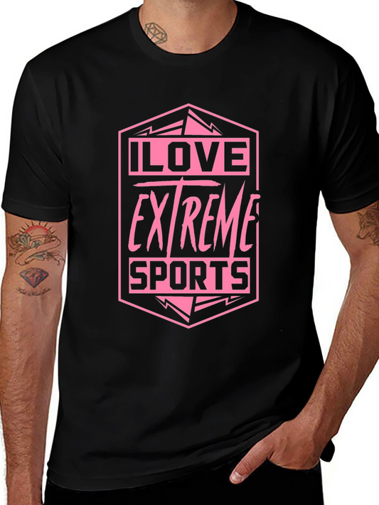 I Love Extreme Sports Graphic Tee - Black