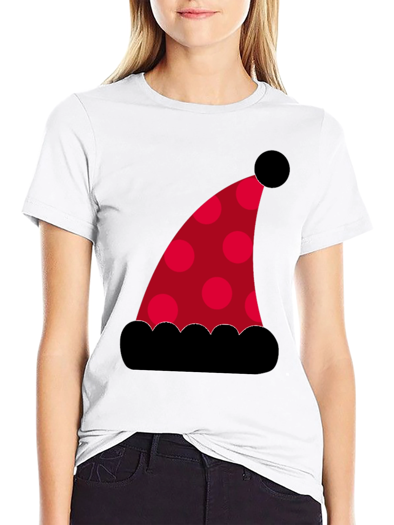 Festive Santa Hat Graphic Tee