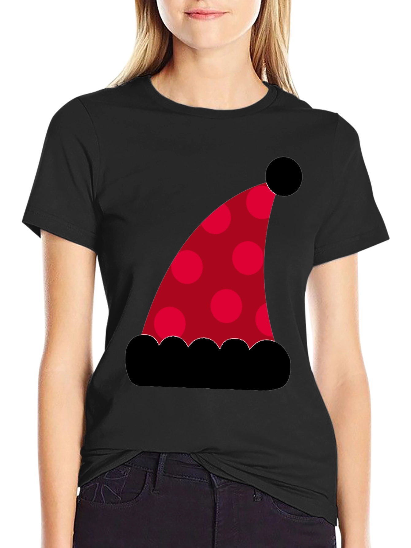 Festive Santa Hat Graphic Tee
