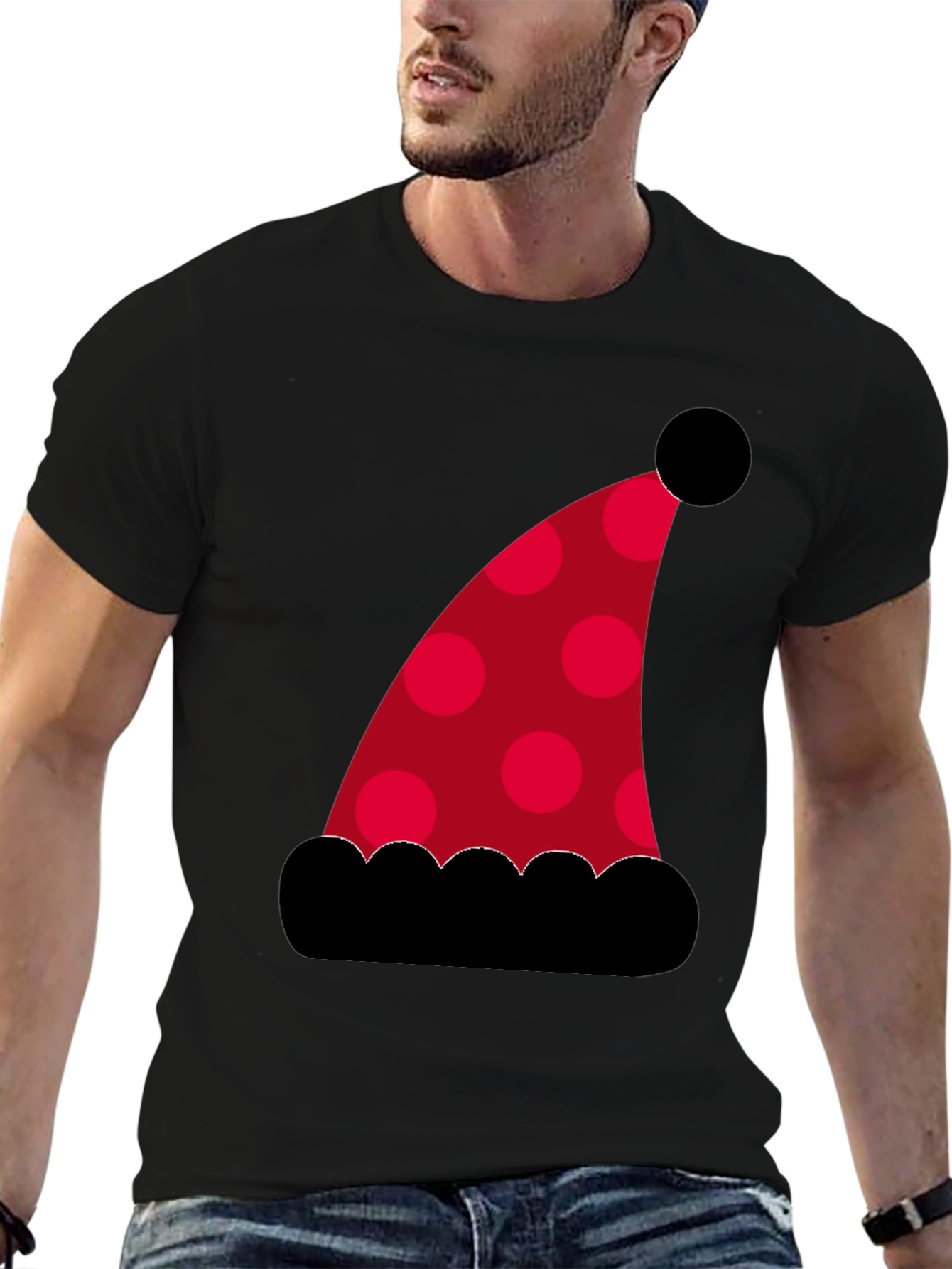 Festive Santa Hat Graphic Tee