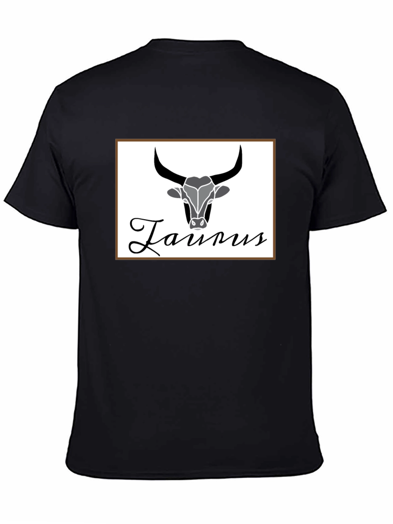 Taurus Zodiac Sign Black T-Shirt