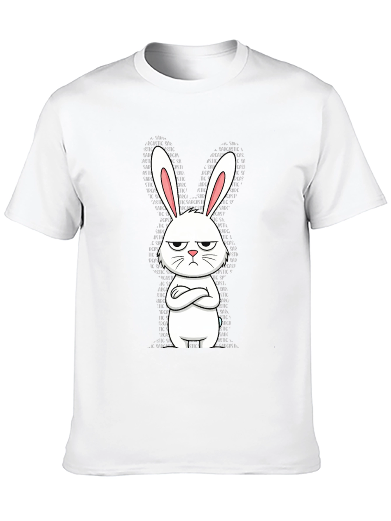 Sarcastic Bunny Graphic Tee - Unisex Black T-Shirt