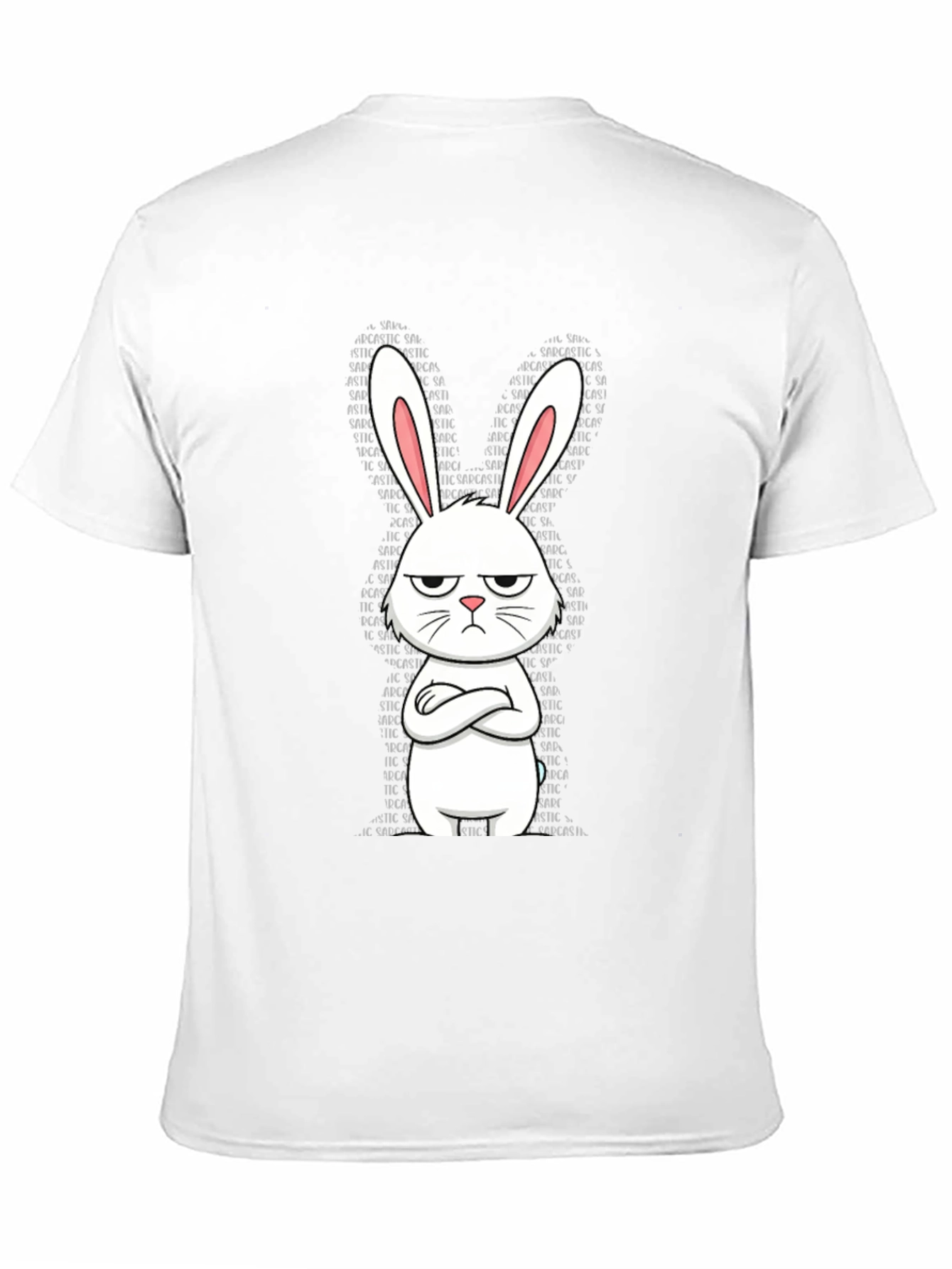 Sarcastic Bunny Graphic Tee - Unisex Black T-Shirt
