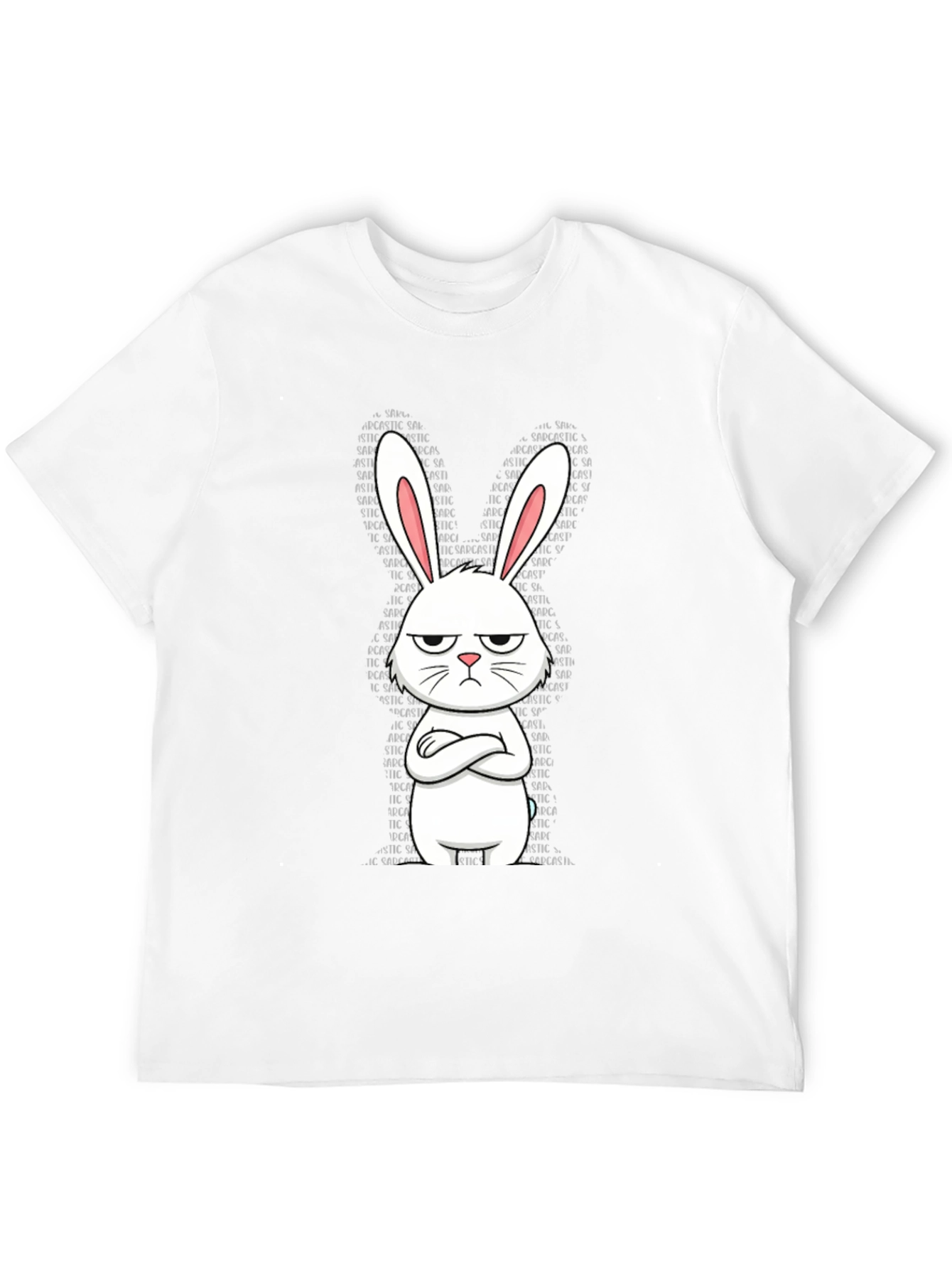 Sarcastic Bunny Graphic Tee - Unisex Black T-Shirt