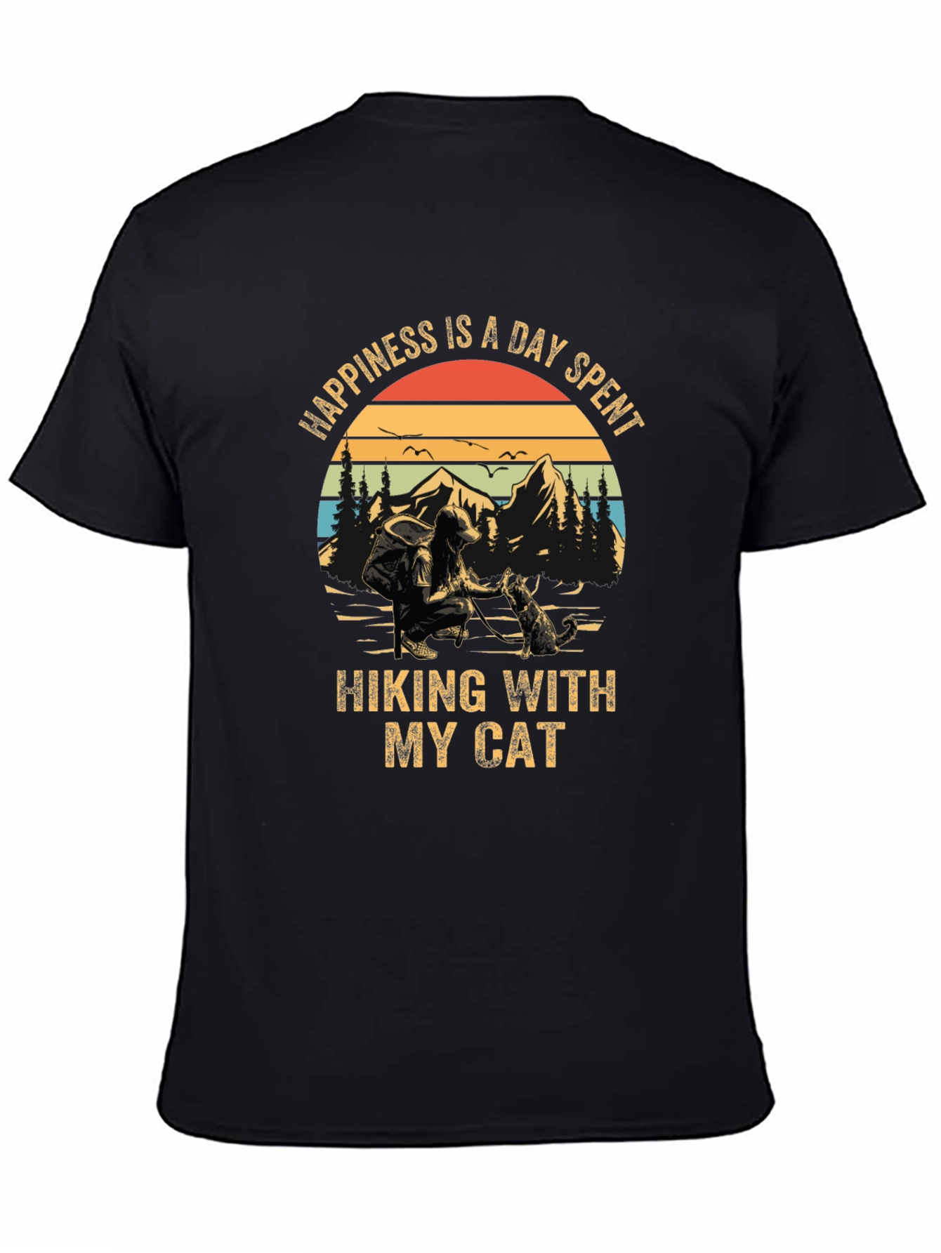 Happiness is Hiking with My Cat T-Shirt