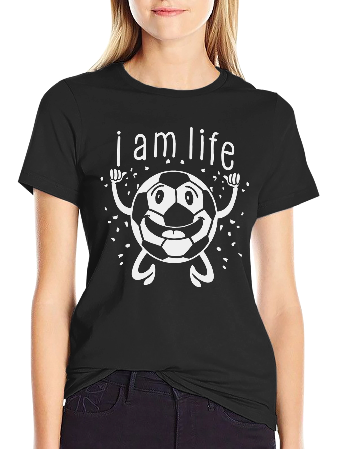 Soccer Ball Graphic T-Shirt - I am Life