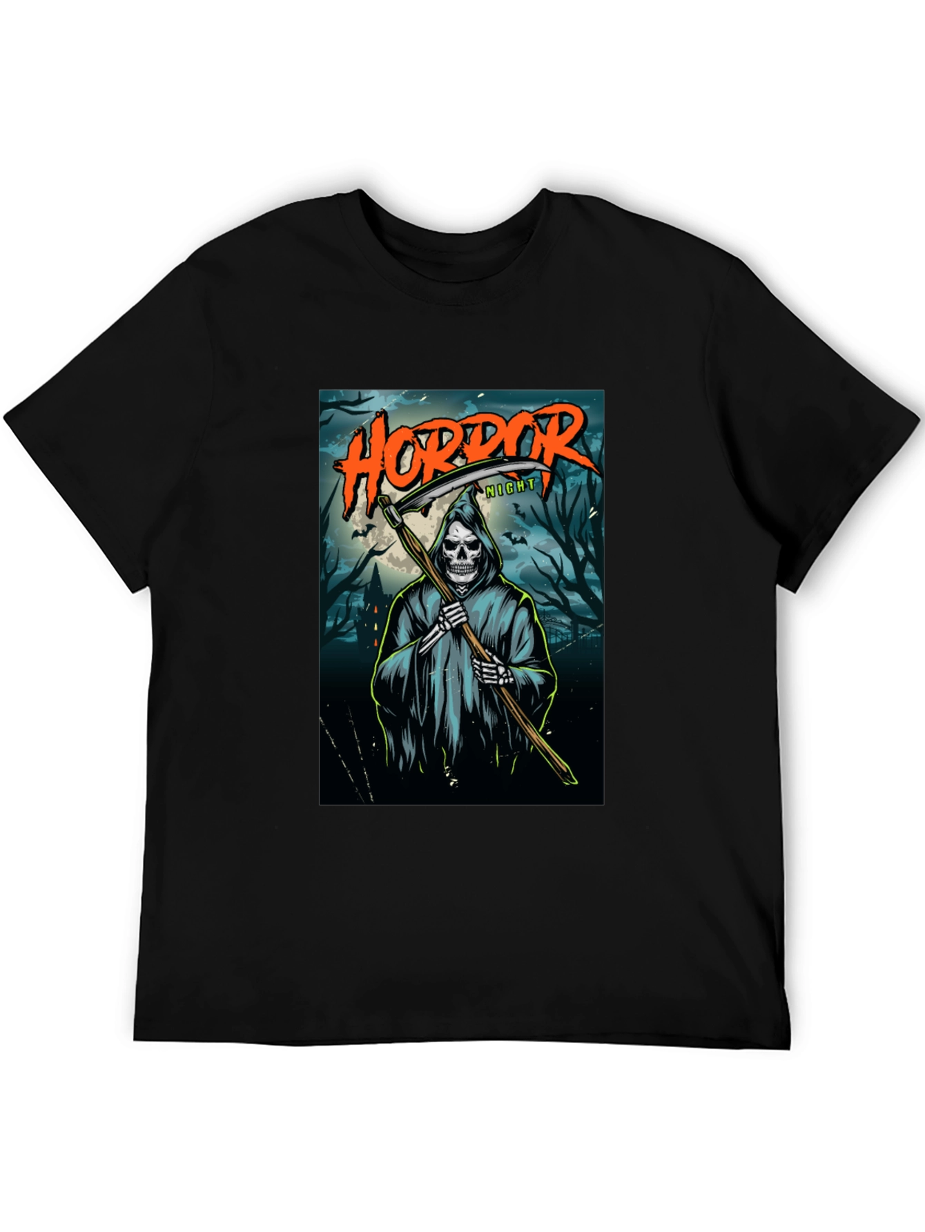 Horror Night Grim Reaper Graphic T-Shirt