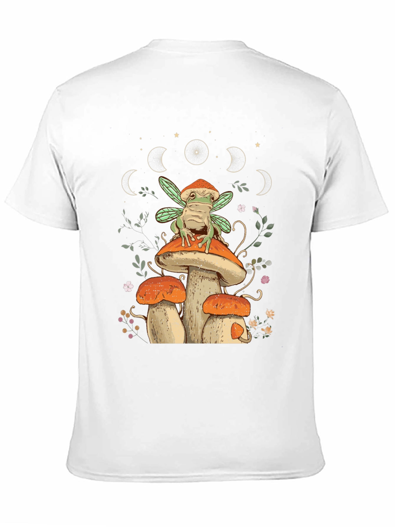 Frog Fairy Mushroom T-Shirt - Whimsical Nature Tee