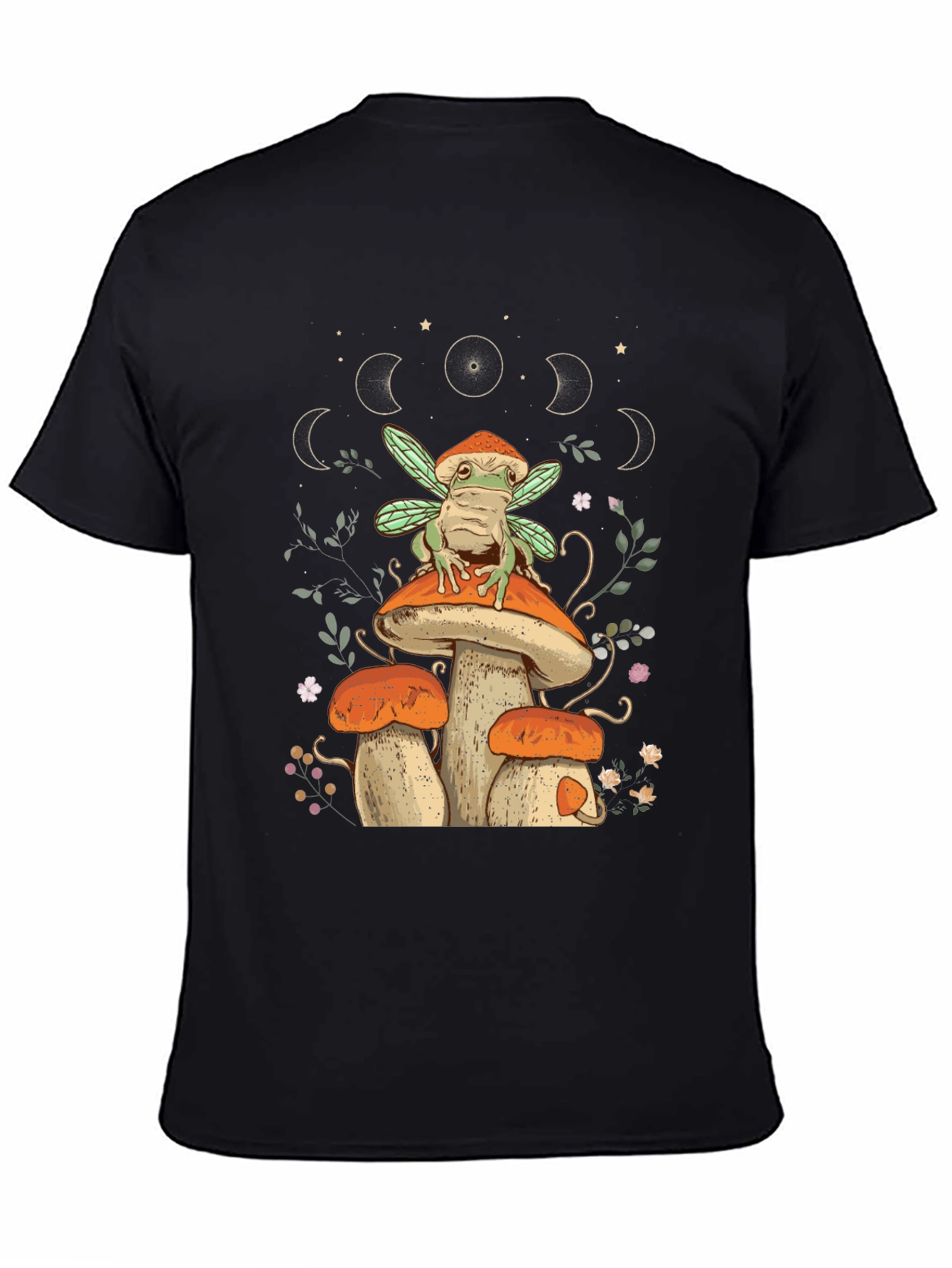 Frog Fairy Mushroom T-Shirt - Whimsical Nature Tee