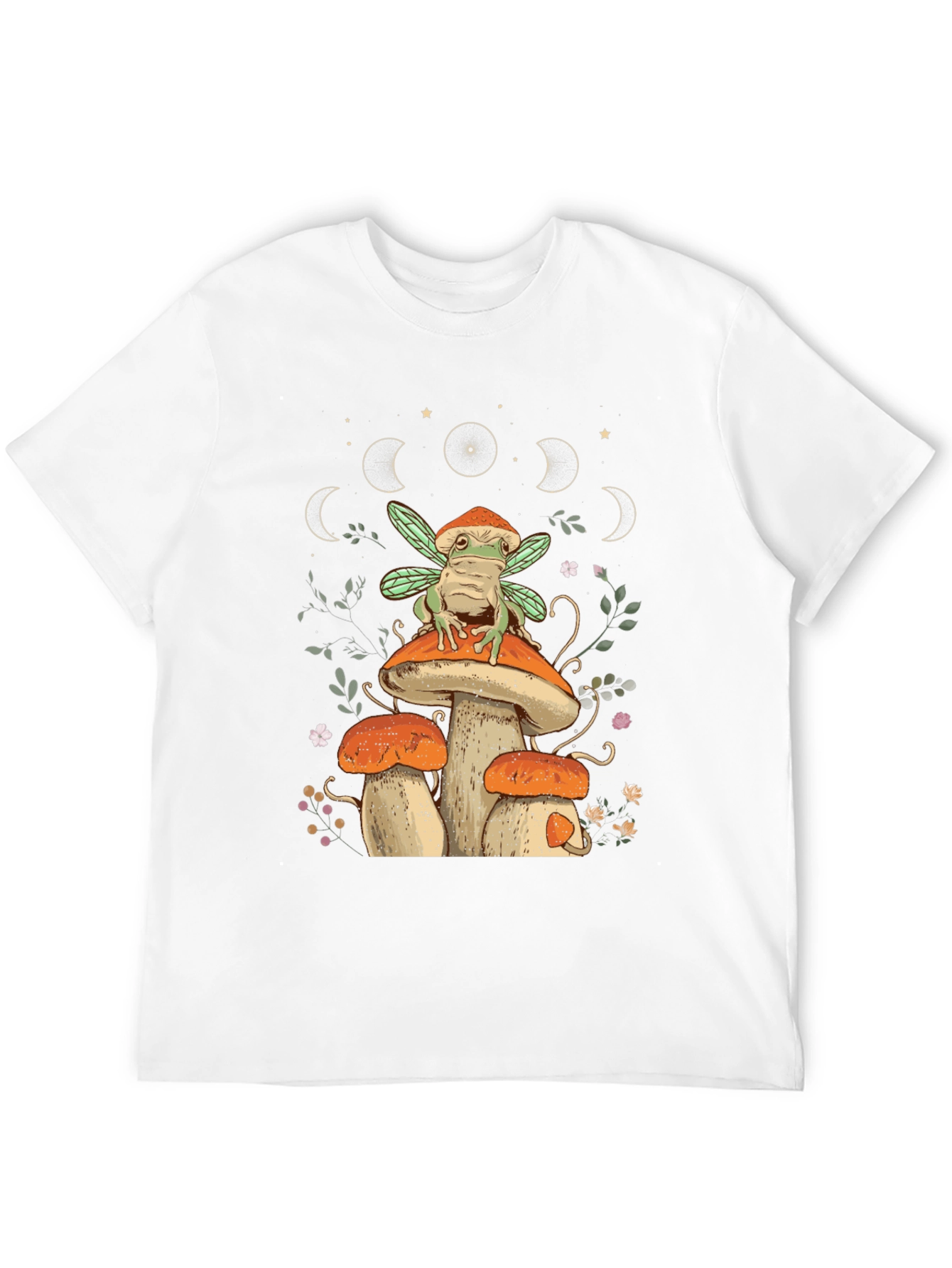 Frog Fairy Mushroom T-Shirt - Whimsical Nature Tee