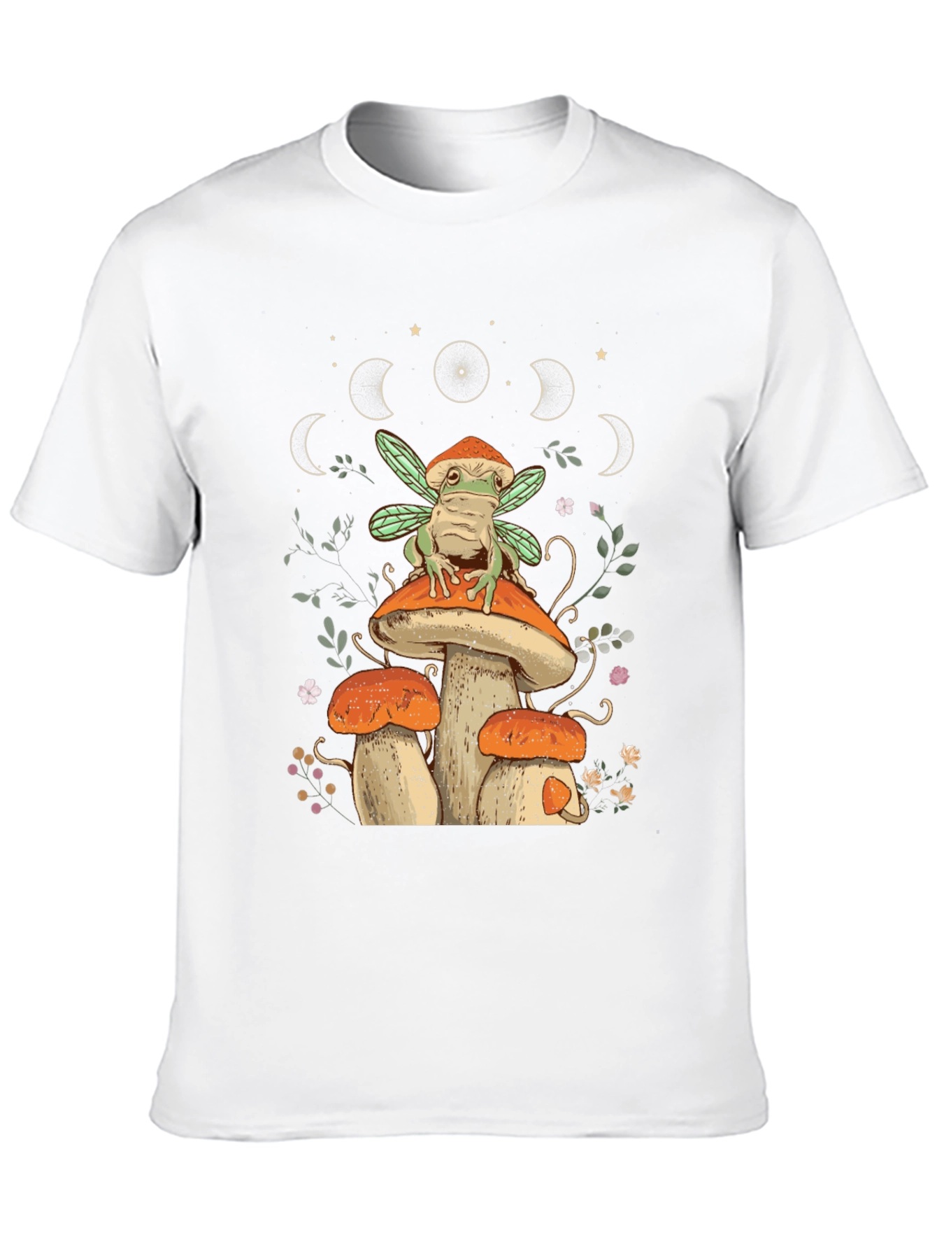 Frog Fairy Mushroom T-Shirt - Whimsical Nature Tee