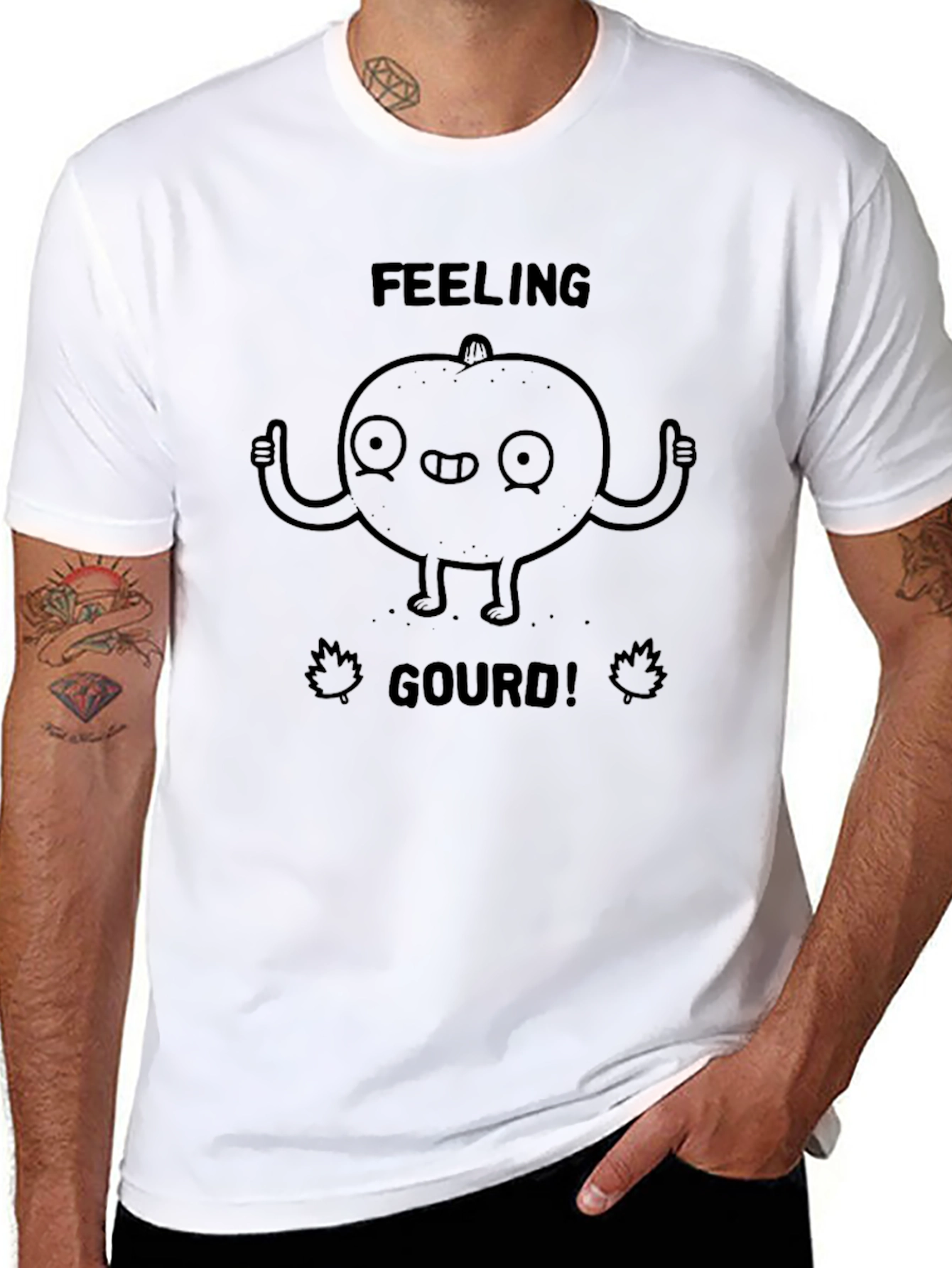 Feeling Gourd Funny Graphic T-Shirt