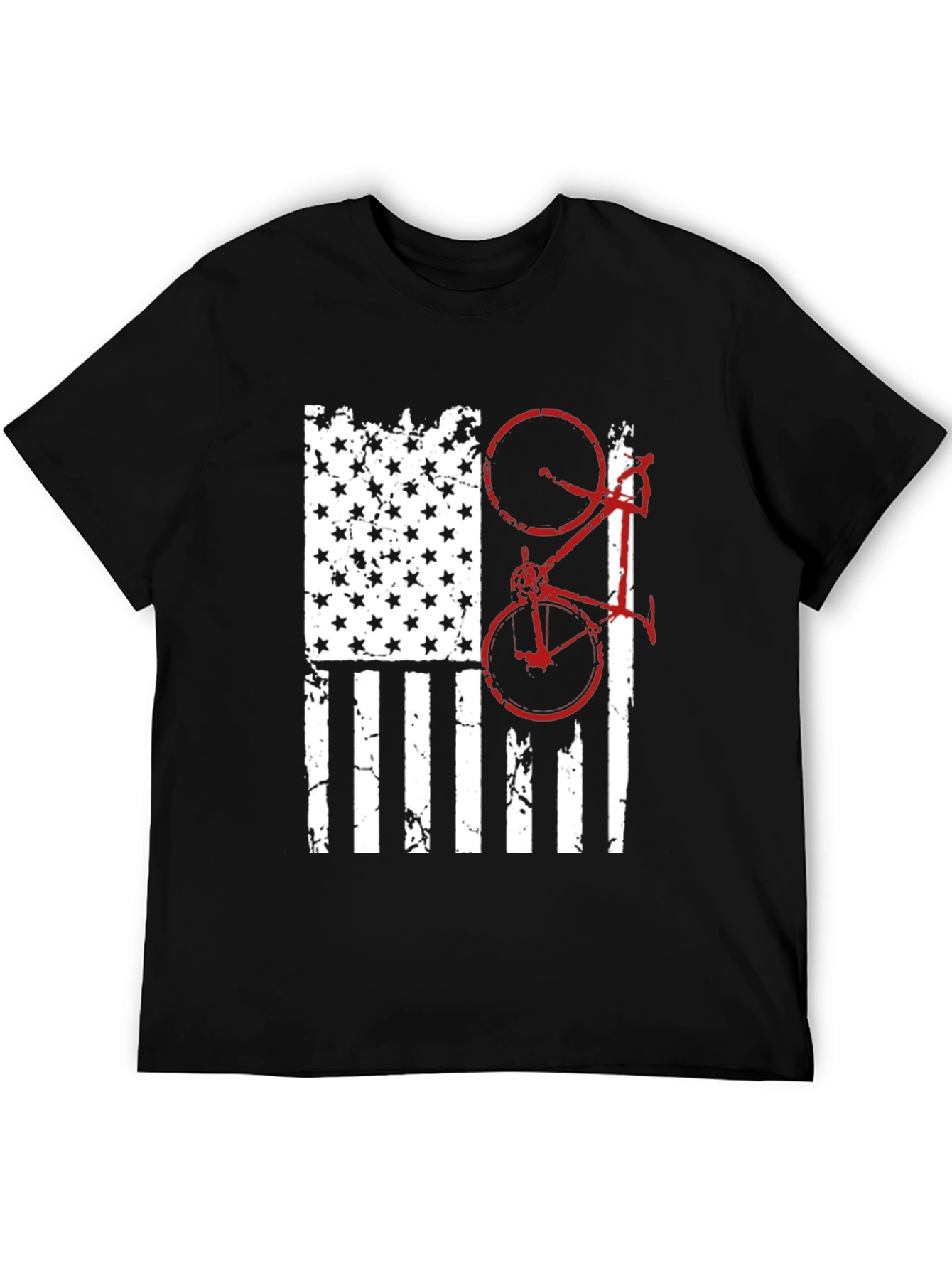 American Flag Bike Graphic Tee