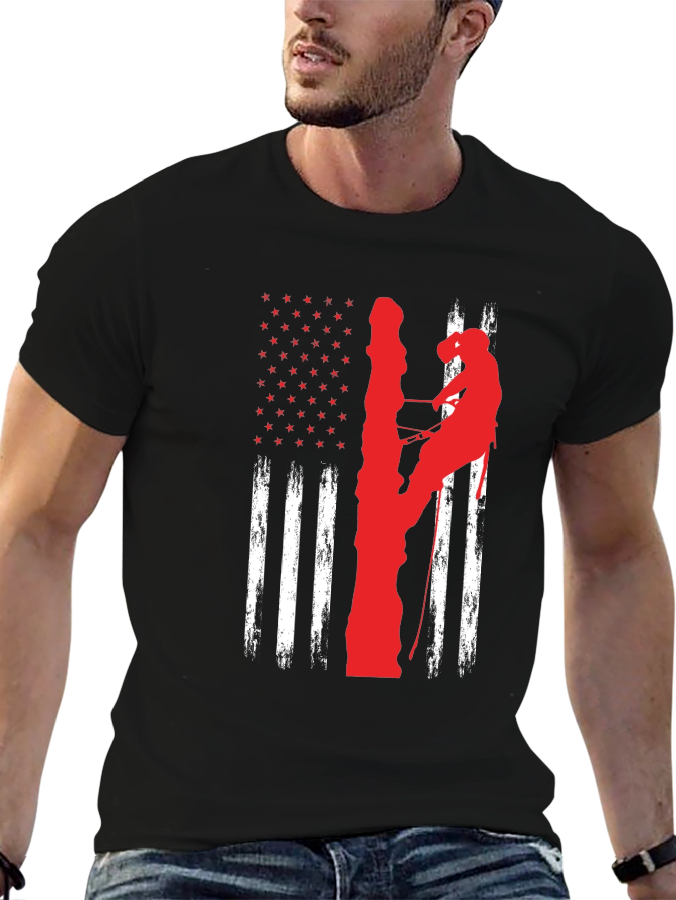Lineman American Flag T-Shirt