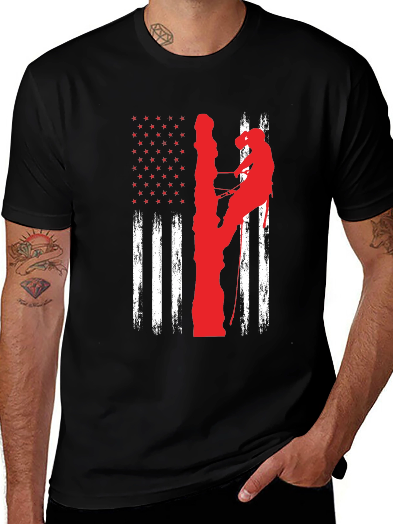 Lineman American Flag T-Shirt
