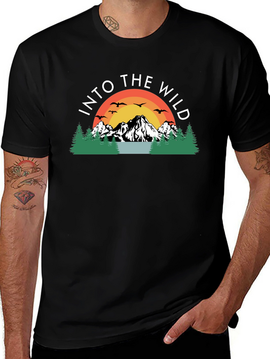 Into the Wild Graphic Tee - Nature Adventure Shirt