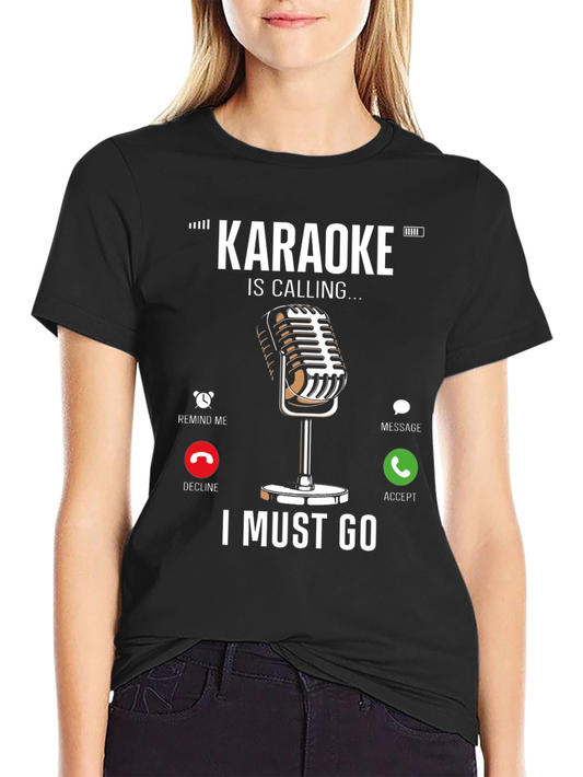 Karaoke Calling T-Shirt - Music Lover Tee
