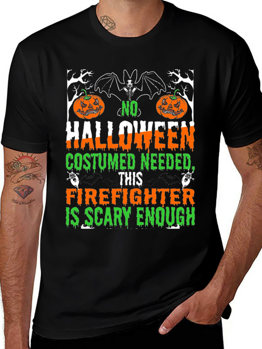 Halloween Firefighter T-Shirt - Scary Enough Costume
