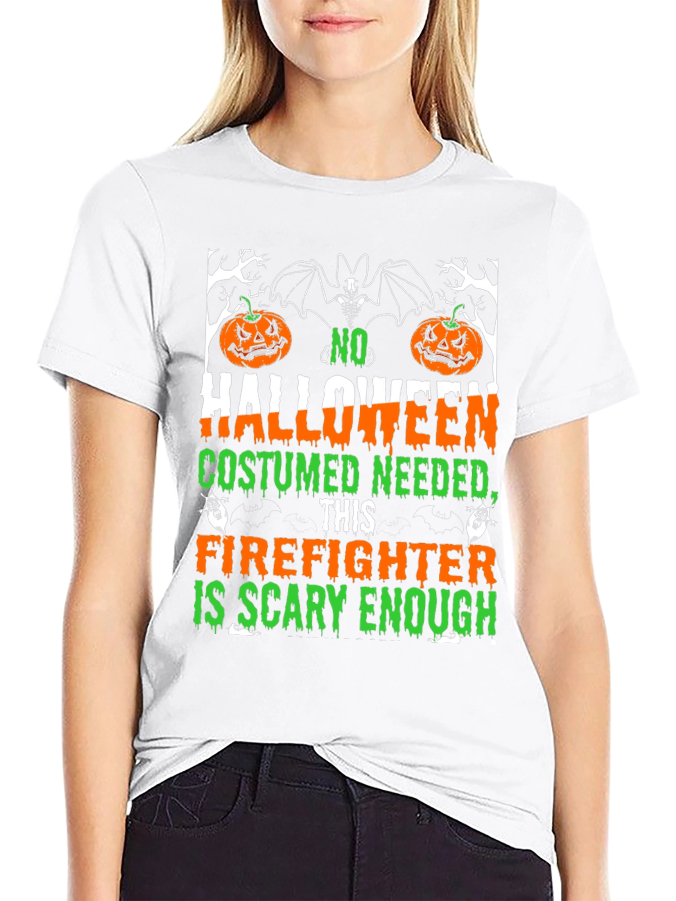 Halloween Firefighter T-Shirt - Scary Enough Costume