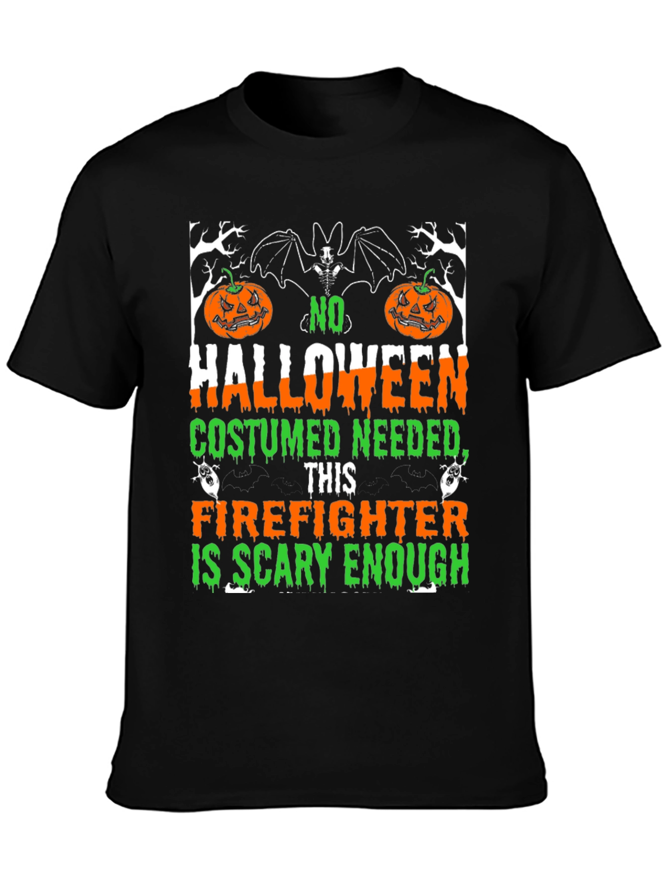 Halloween Firefighter T-Shirt - Scary Enough Costume