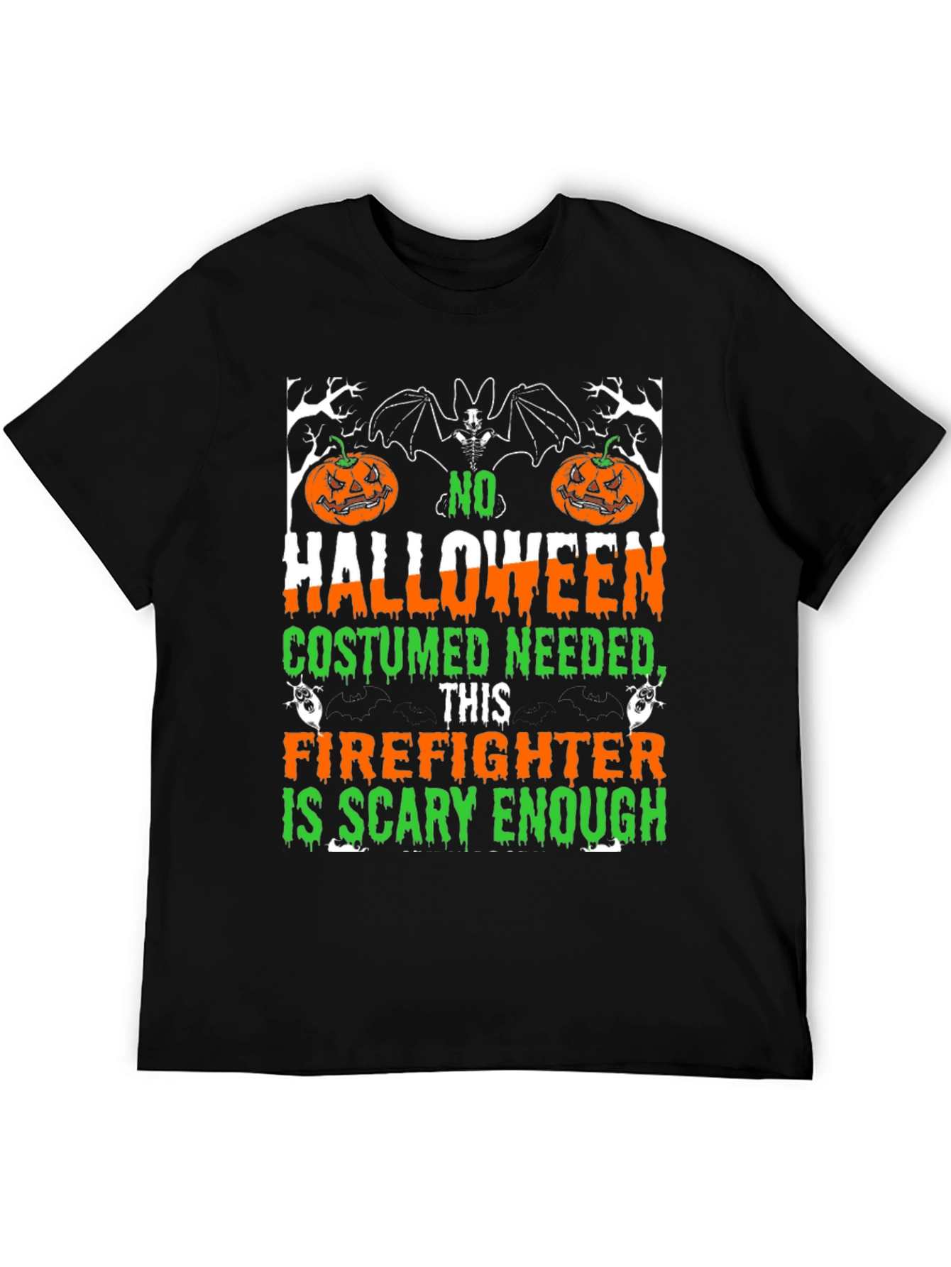 Halloween Firefighter T-Shirt - Scary Enough Costume
