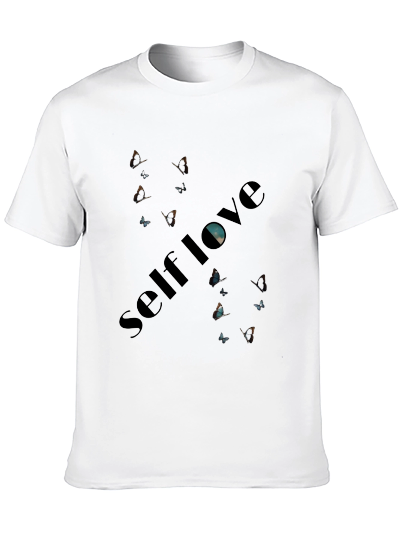 Self Love Butterfly Graphic Black T-Shirt