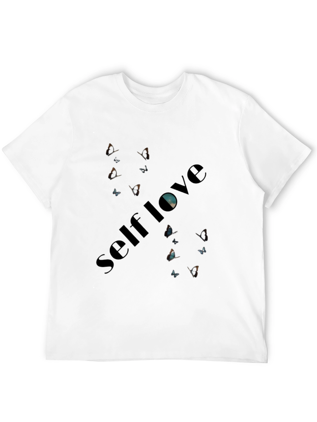 Self Love Butterfly Graphic Black T-Shirt