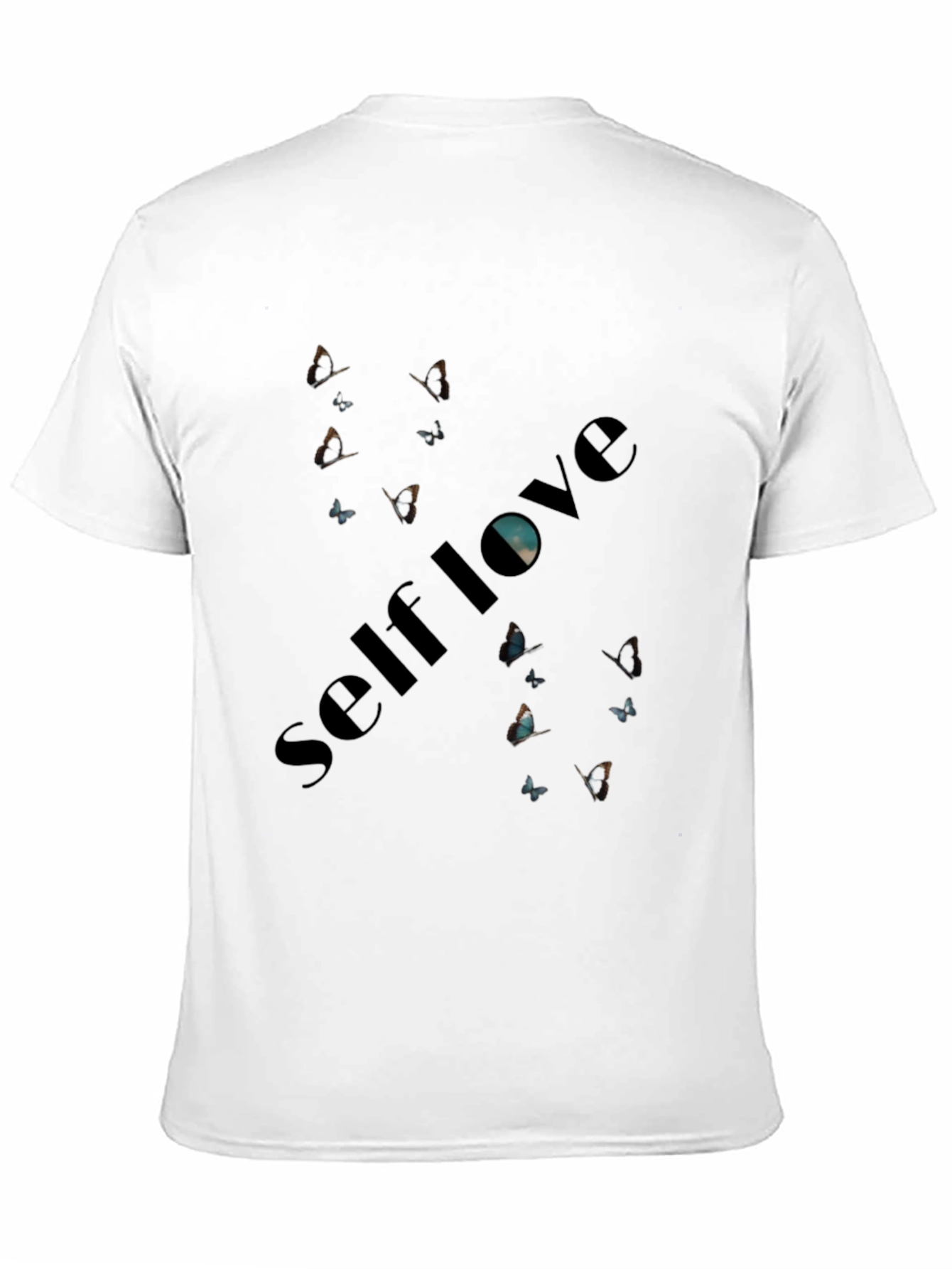 Self Love Butterfly Graphic Black T-Shirt