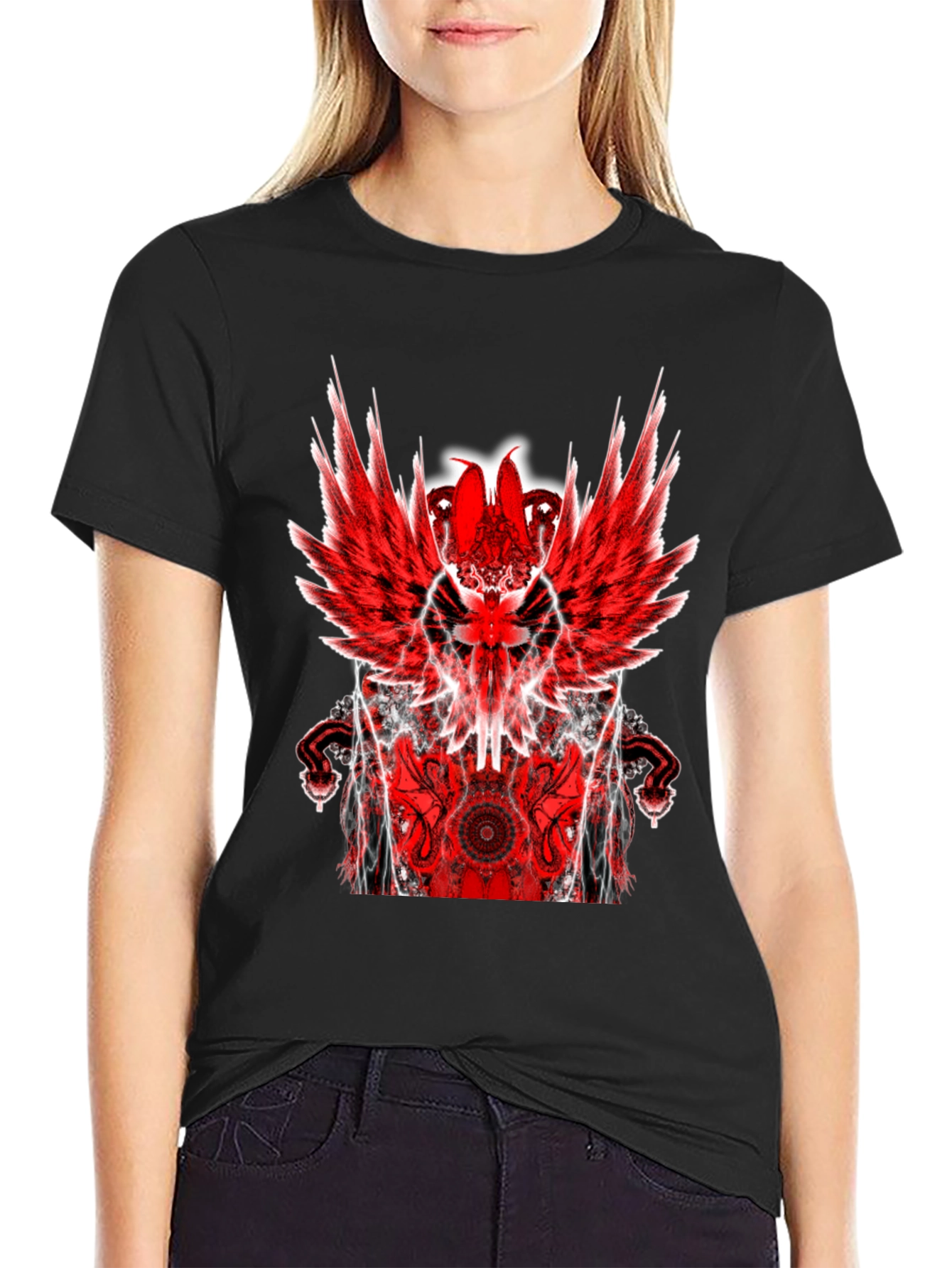 Winged Graphic Print T-Shirt