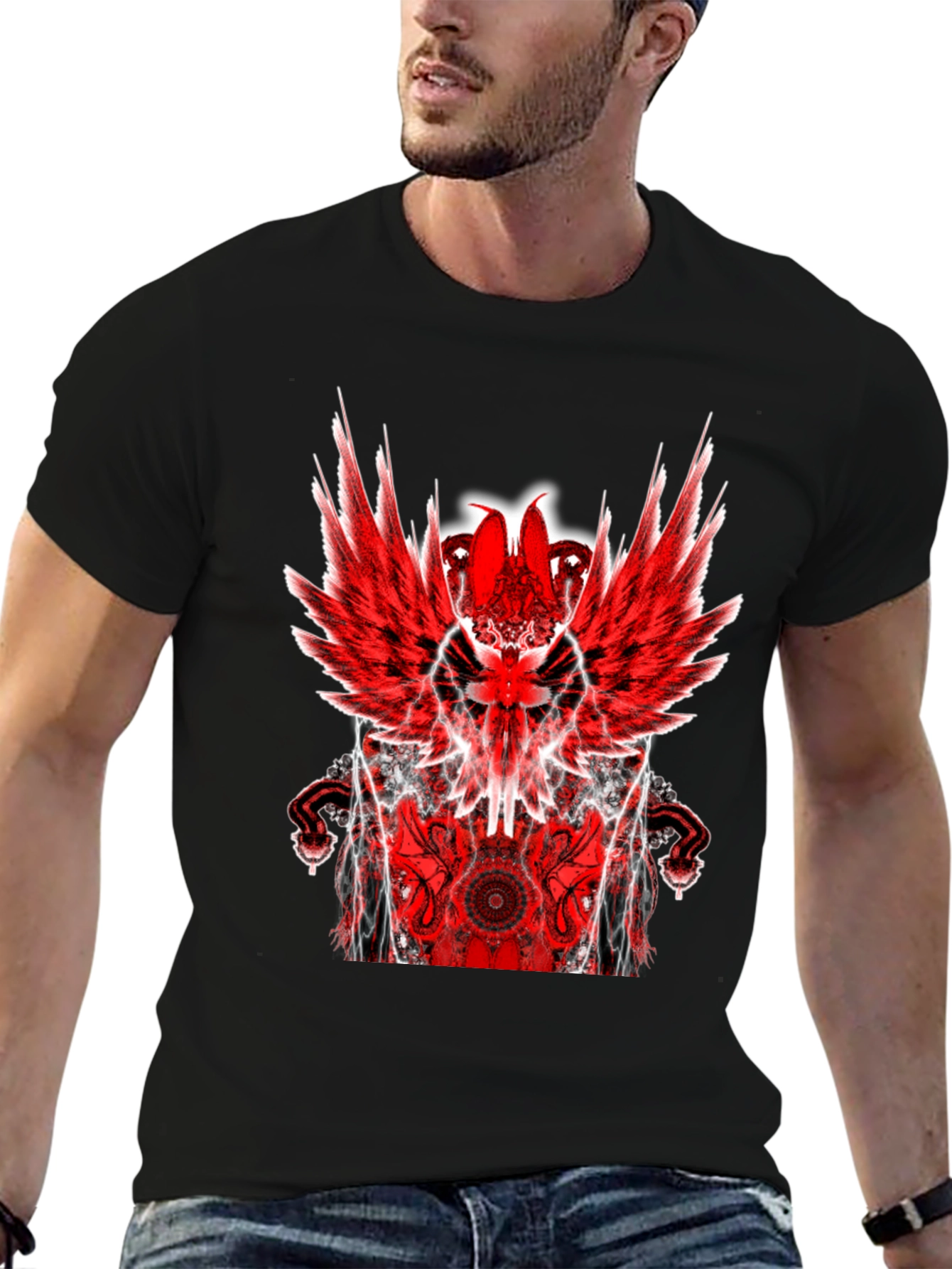 Winged Graphic Print T-Shirt