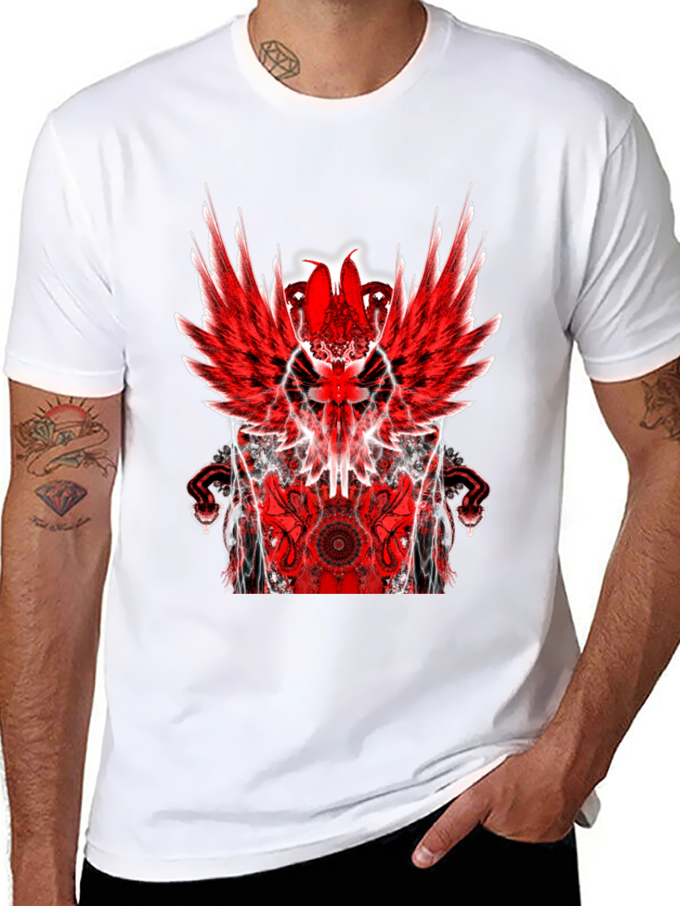 Winged Graphic Print T-Shirt
