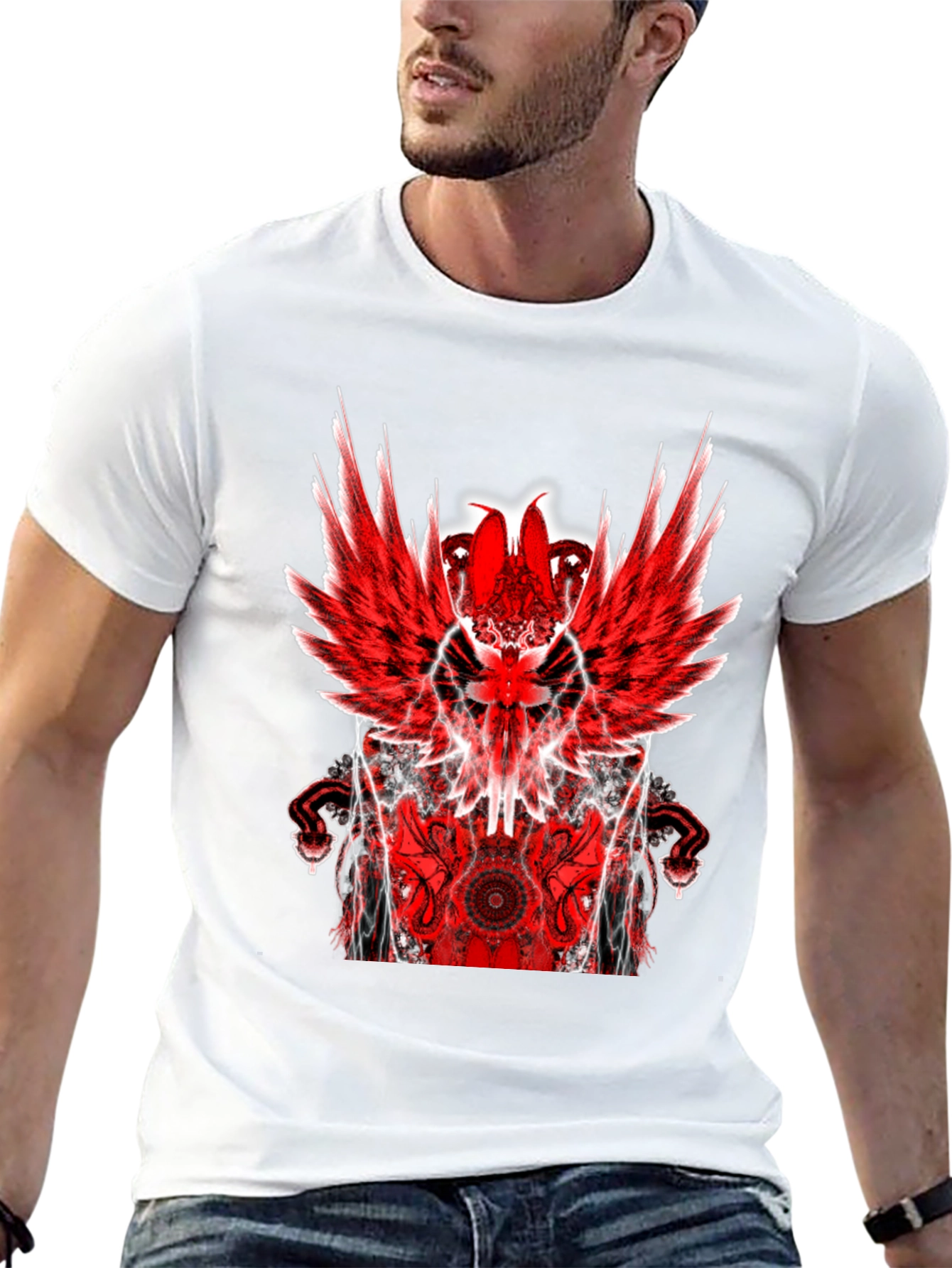 Winged Graphic Print T-Shirt