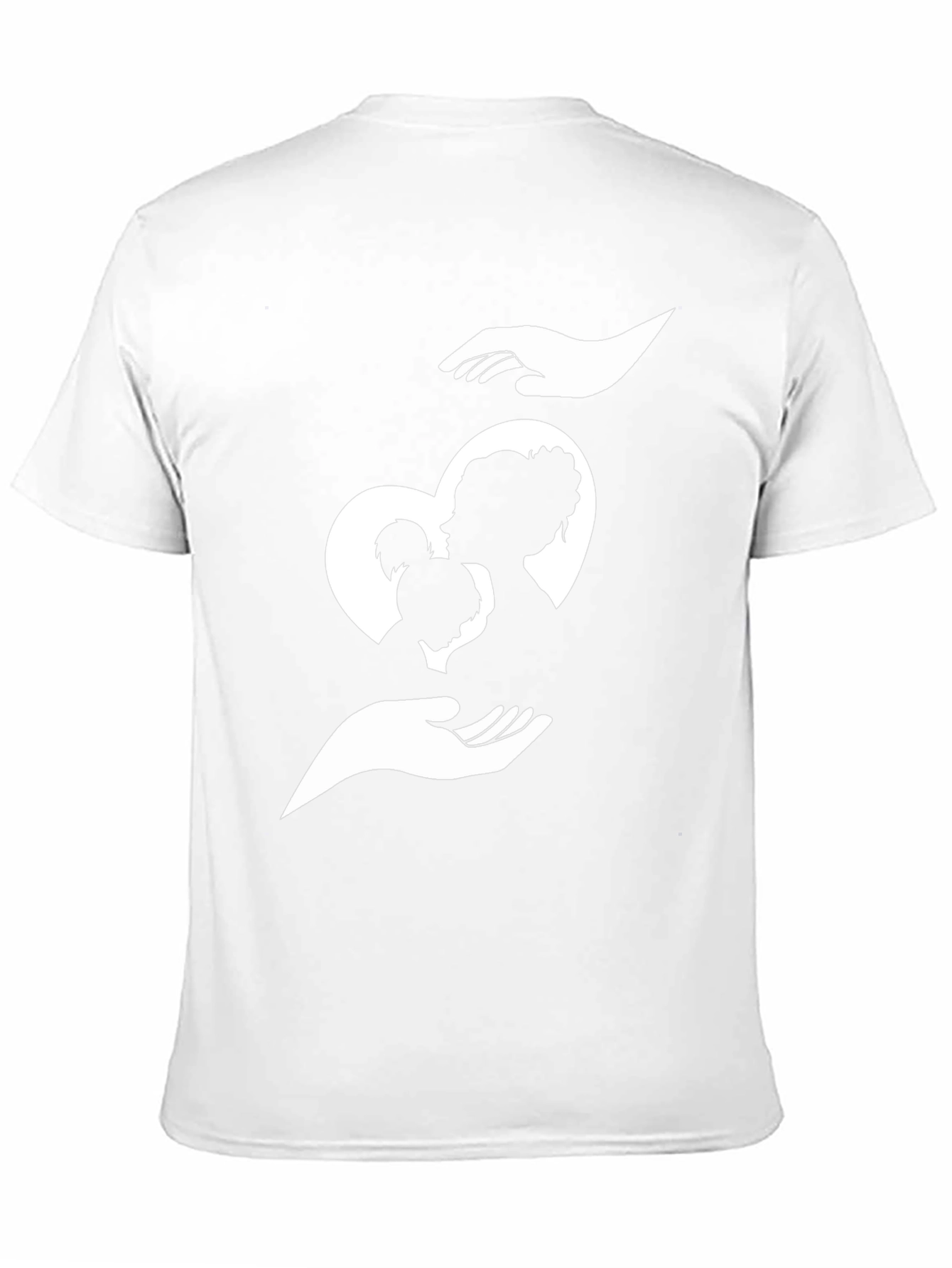 Mothers Love T-Shirt - Heart Silhouette Design