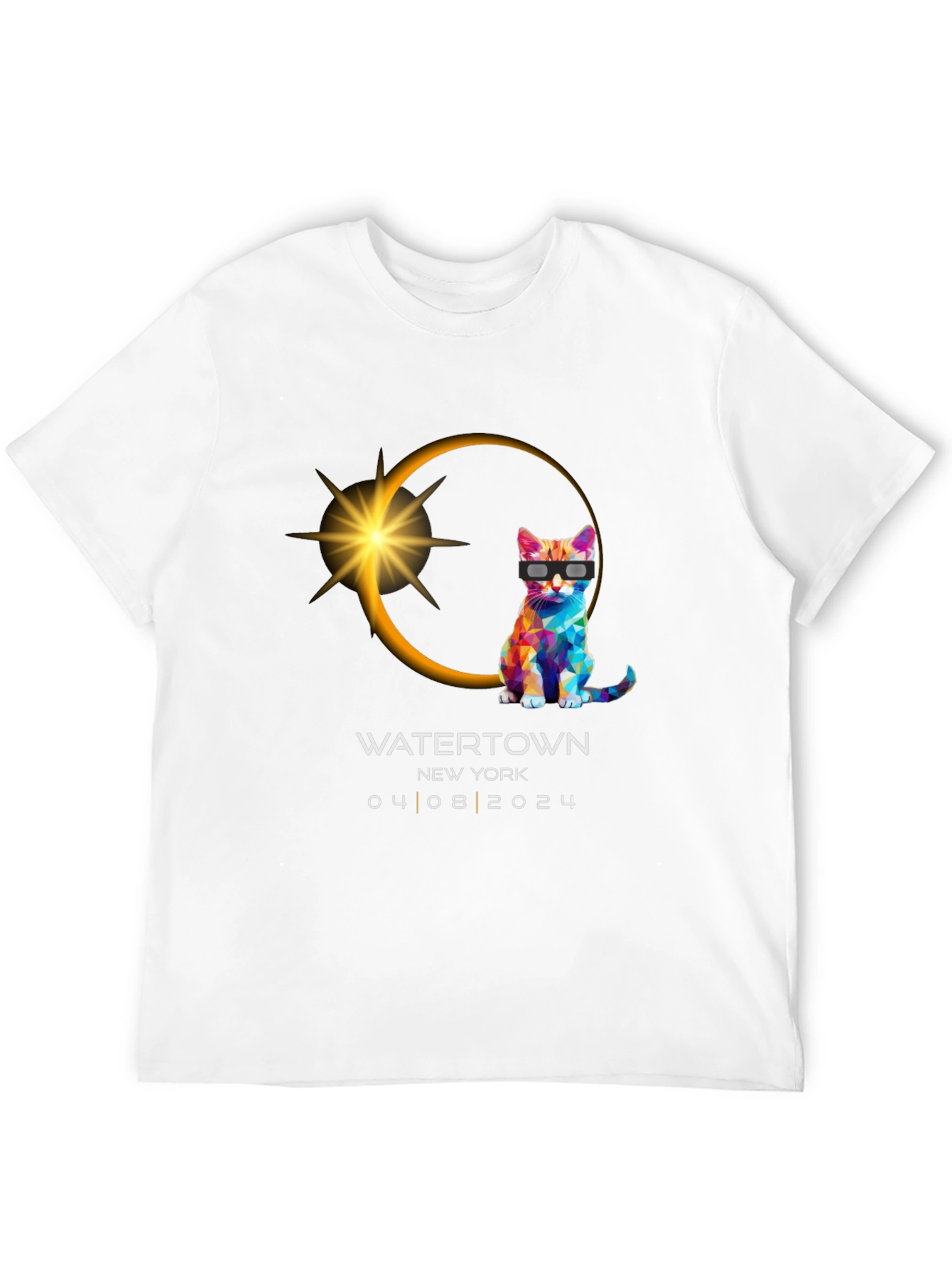 Total Solar Eclipse 2024 Souvenir T-Shirt - Watertown NY