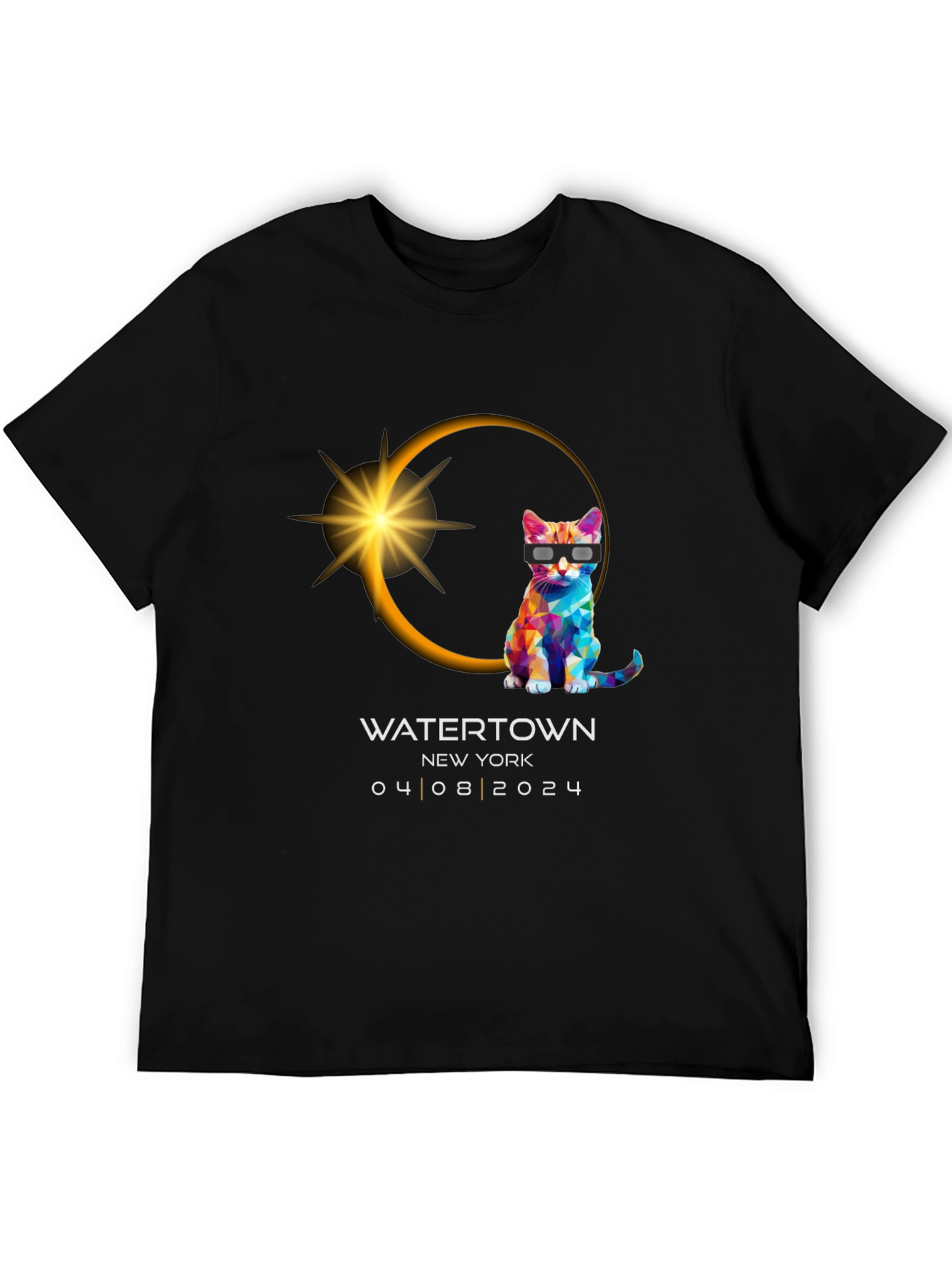 Total Solar Eclipse 2024 Souvenir T-Shirt - Watertown NY