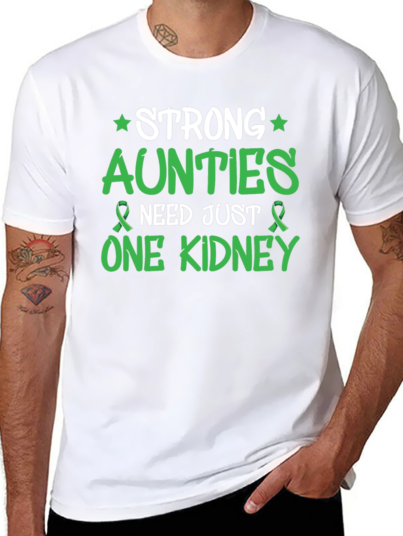 Strong Aunties Need Just One Kidney Awareness T-Shirt