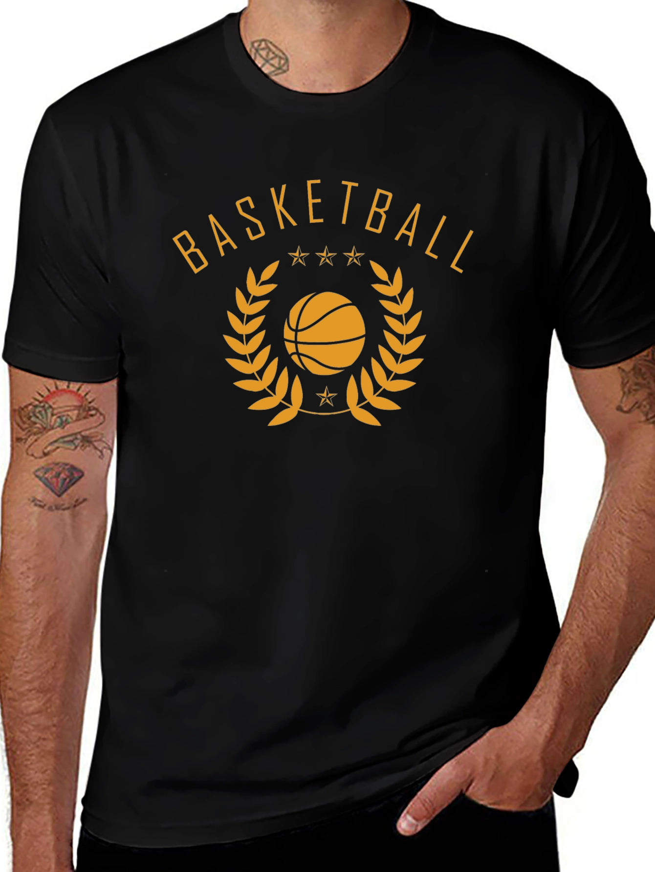 Basketball Graphic T-Shirt - Black