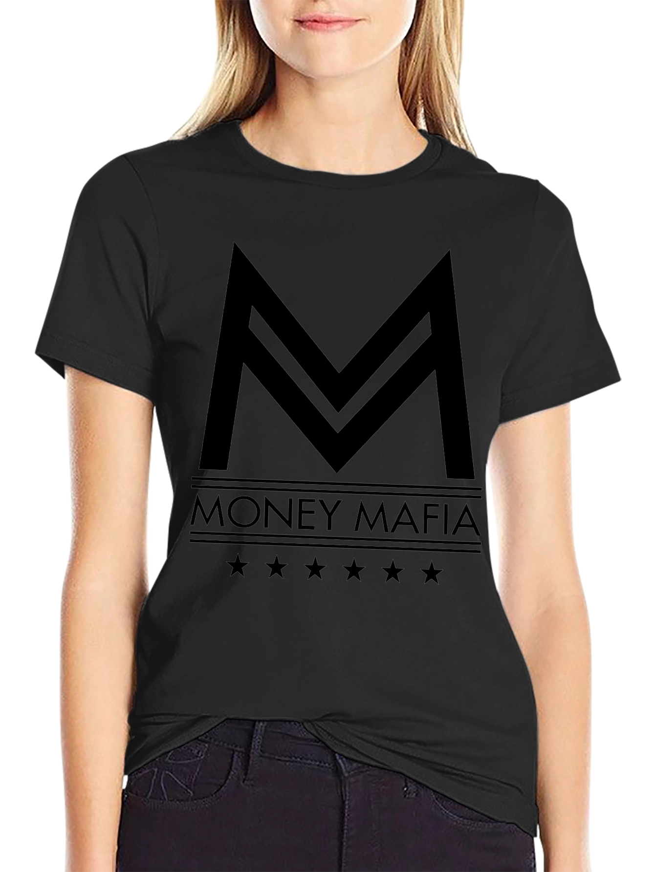 Money Mafia Black Graphic Tee
