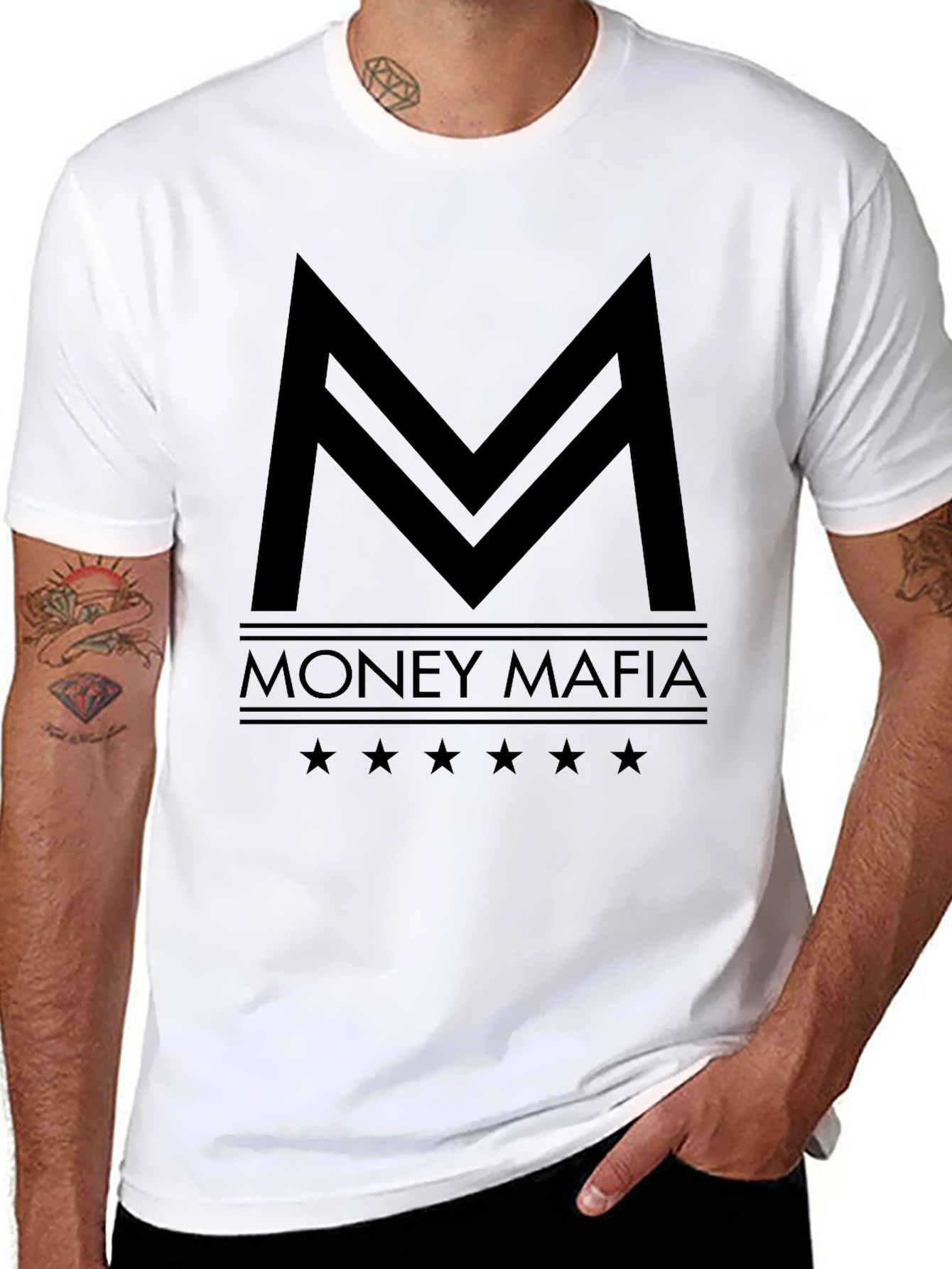 Money Mafia Black Graphic Tee