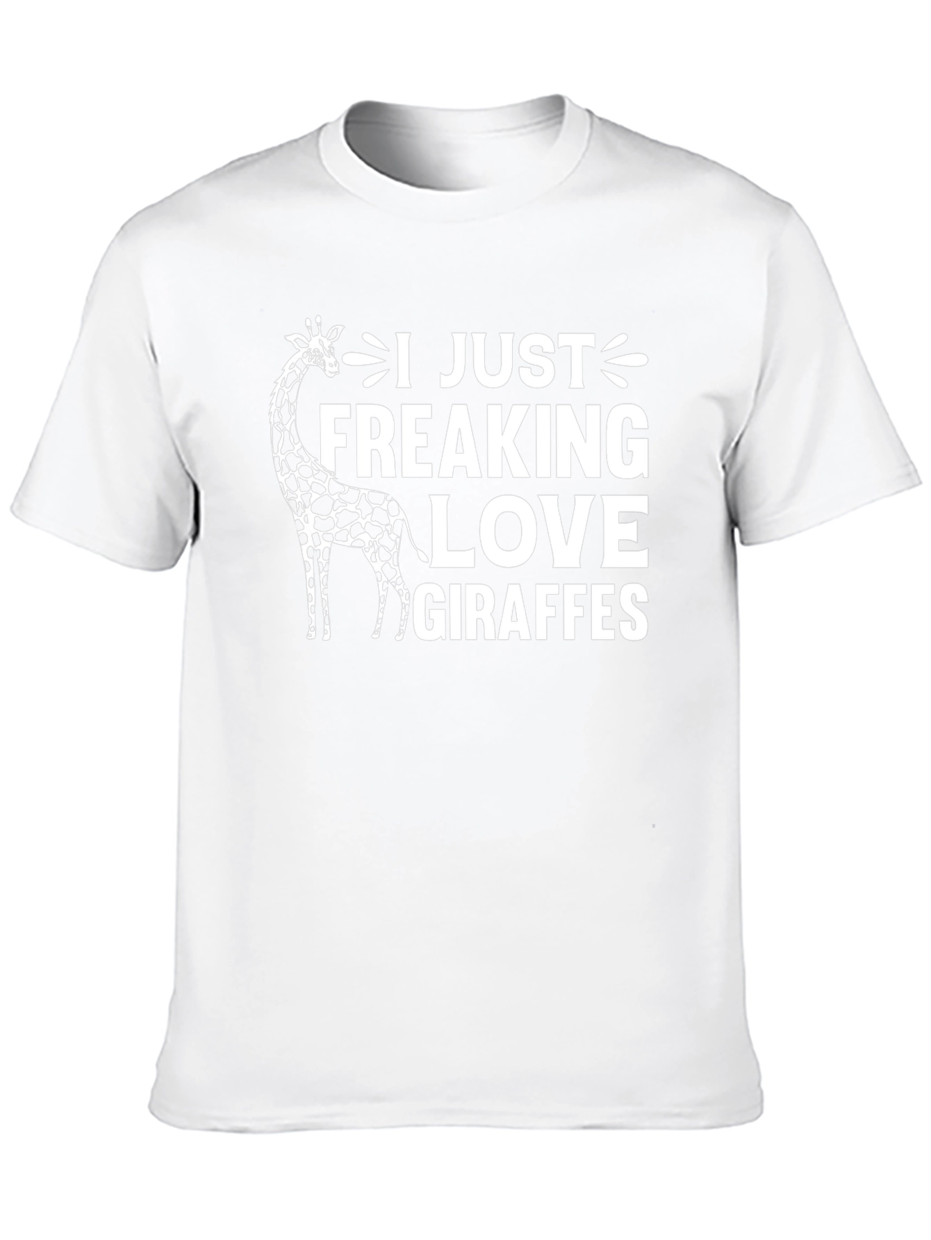 I Love Giraffes T-Shirt - Mens Black Cotton Tee