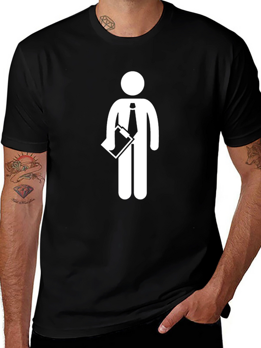Business Man Graphic Tee - Funny Stick Figure Shirt