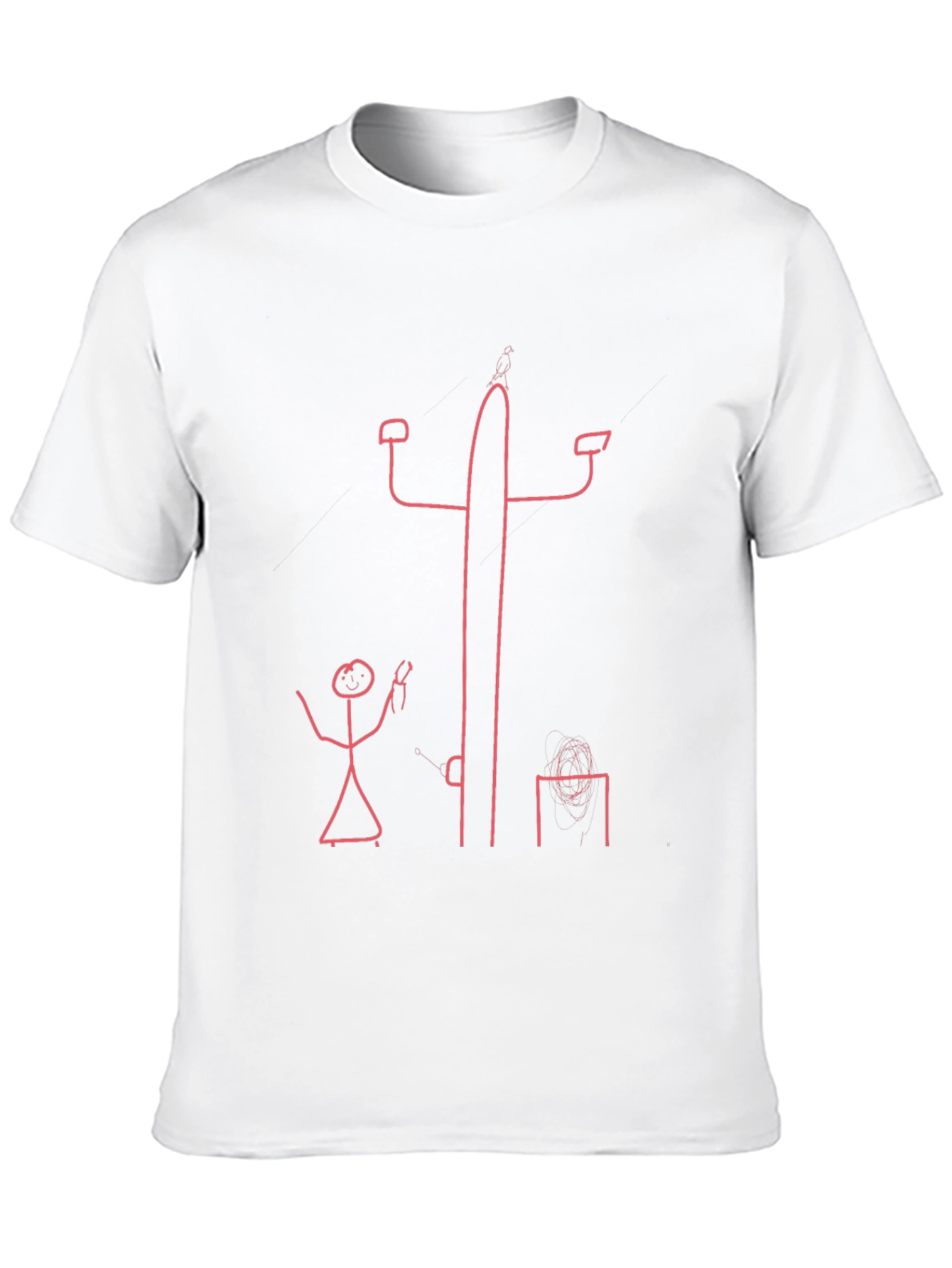 Stick Figure Electrician Black T-Shirt