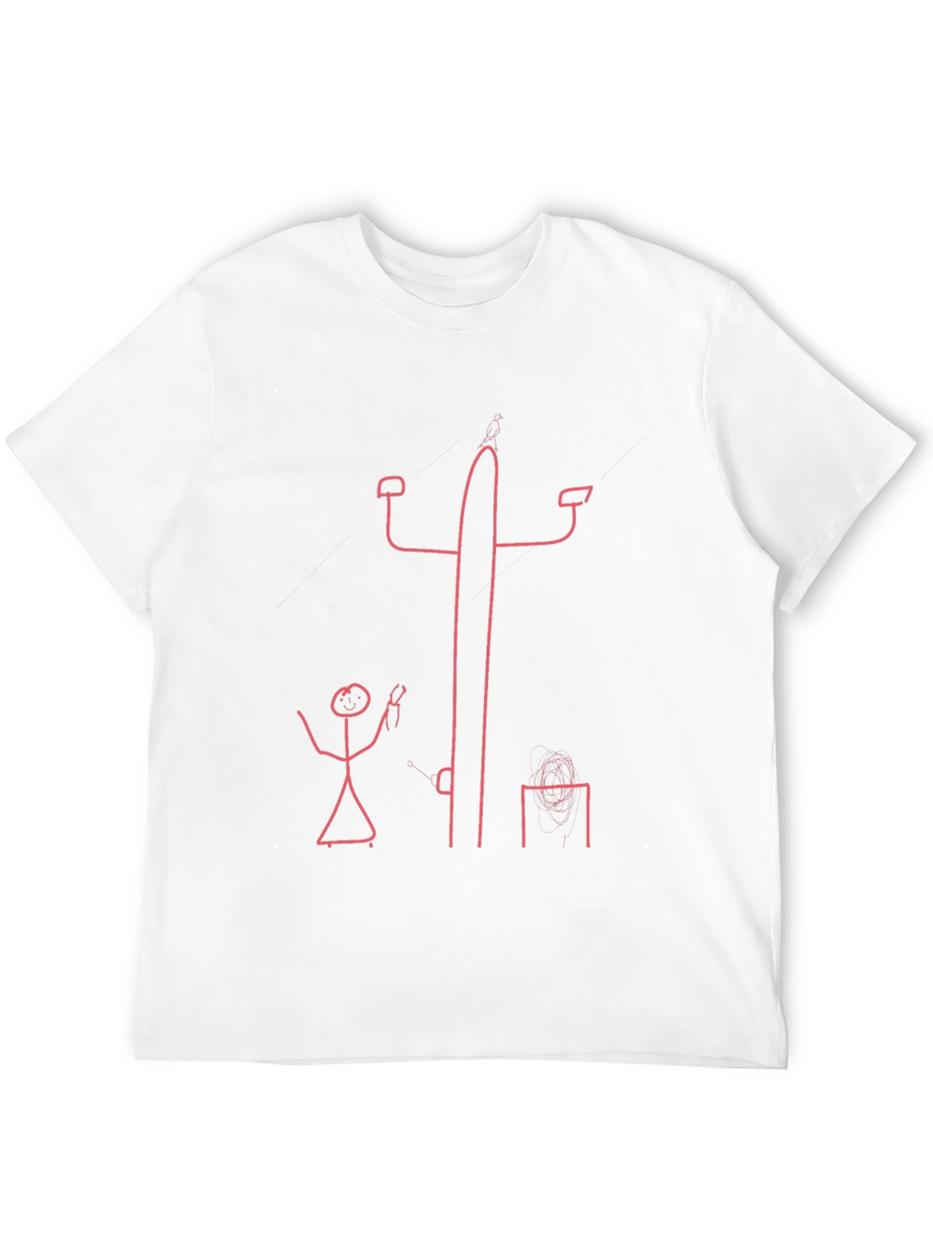 Stick Figure Electrician Black T-Shirt