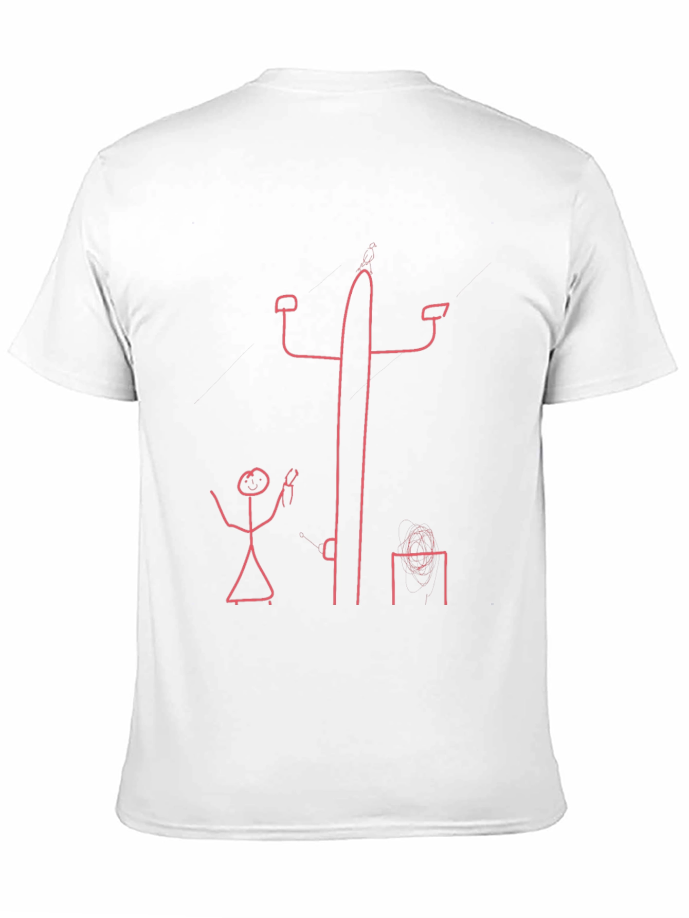 Stick Figure Electrician Black T-Shirt