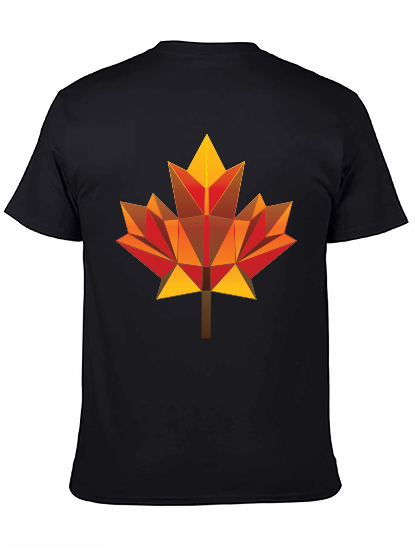 Geometric Maple Leaf Graphic Tee