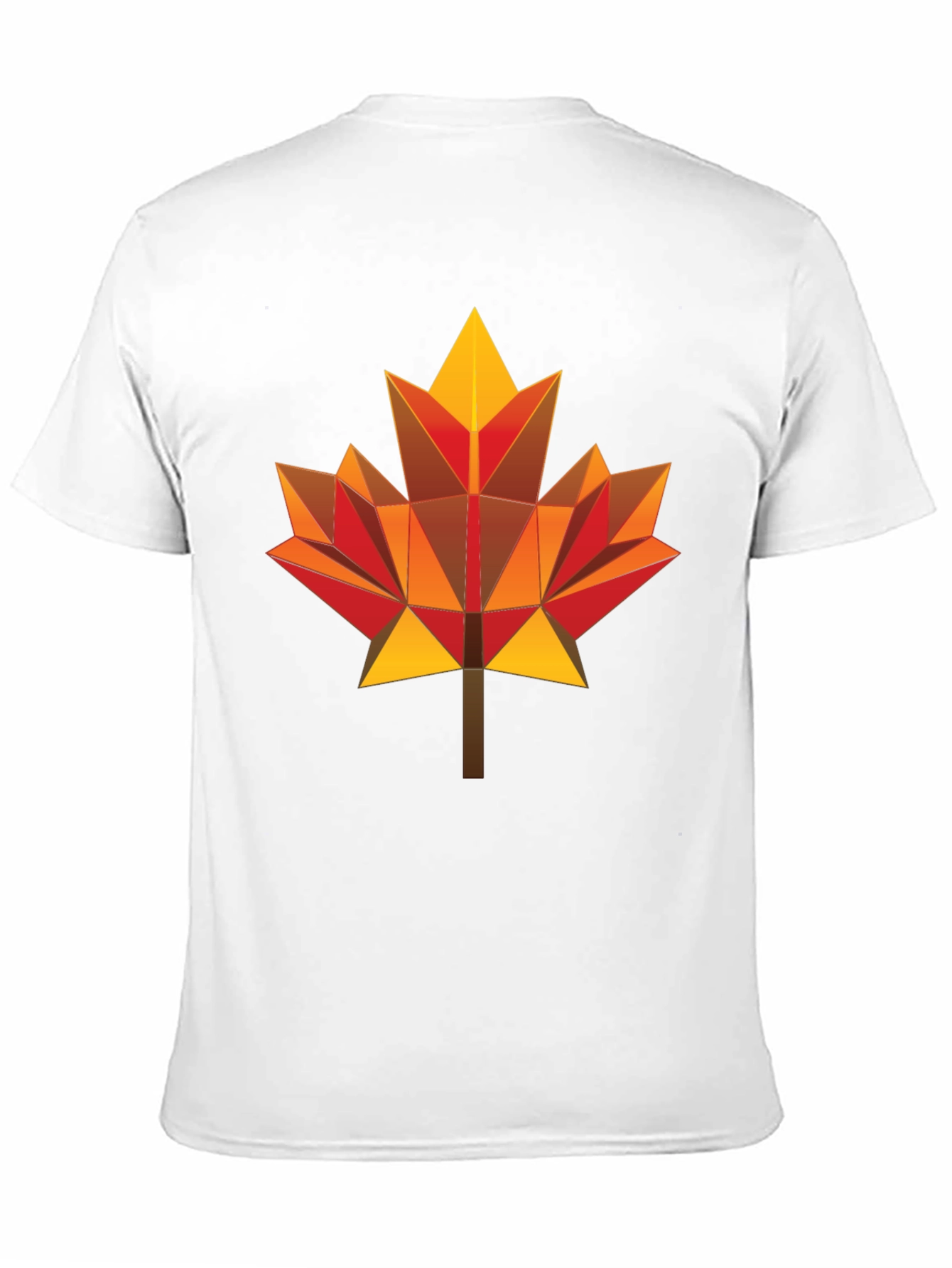 Geometric Maple Leaf Graphic Tee